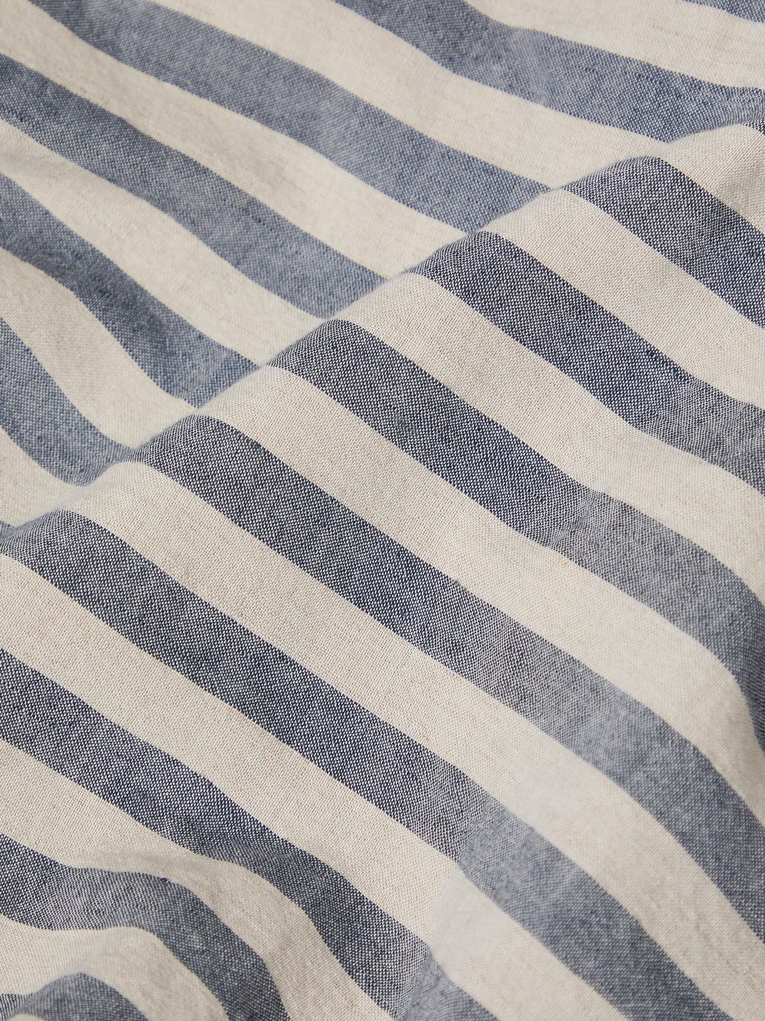 Atlantic Pembroke Stripe Linen Blend Fitted Sheet - Image 2