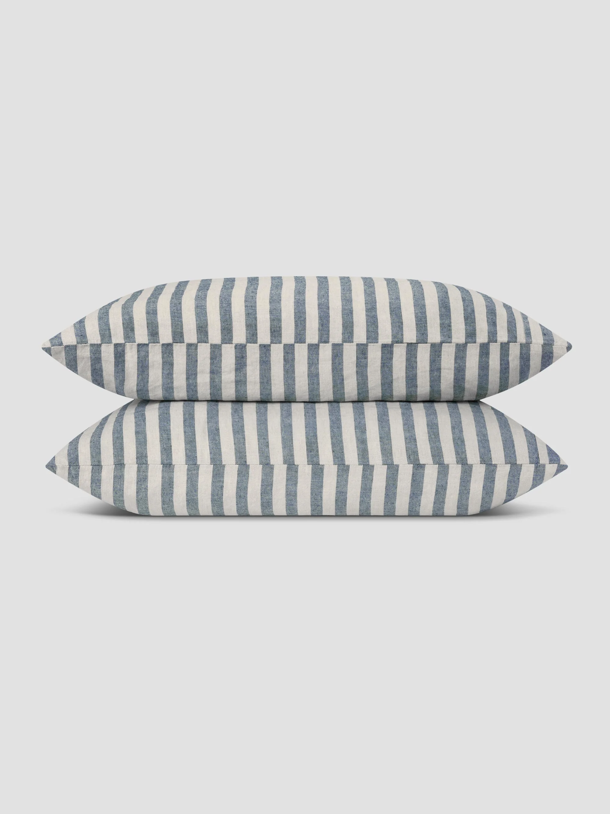 Atlantic Pembroke Stripe Linen Blend Pillowcases (Pair) - Image 2