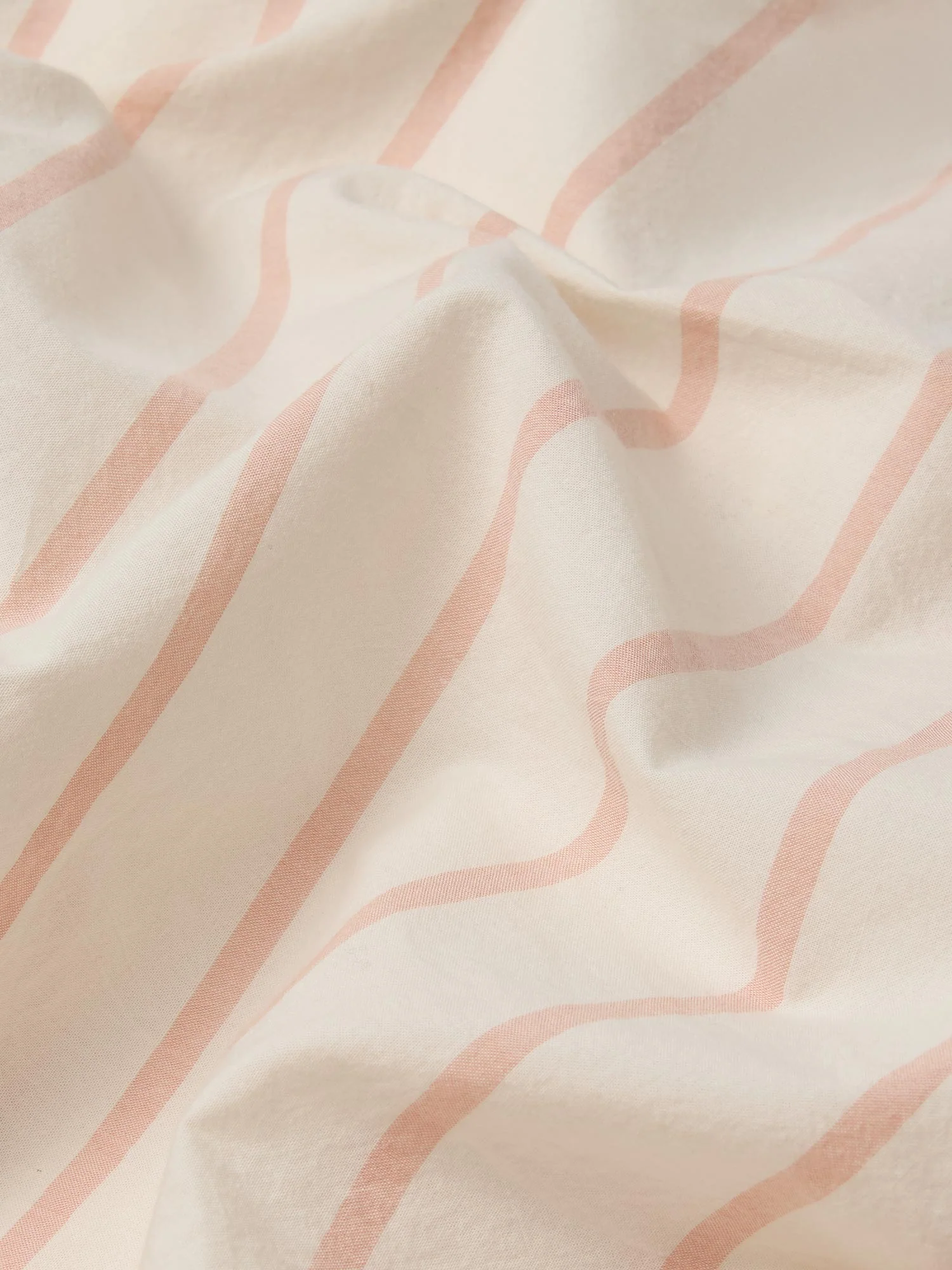 Blush Pink Slumber Stripe Cotton Fitted Sheet - Image 2