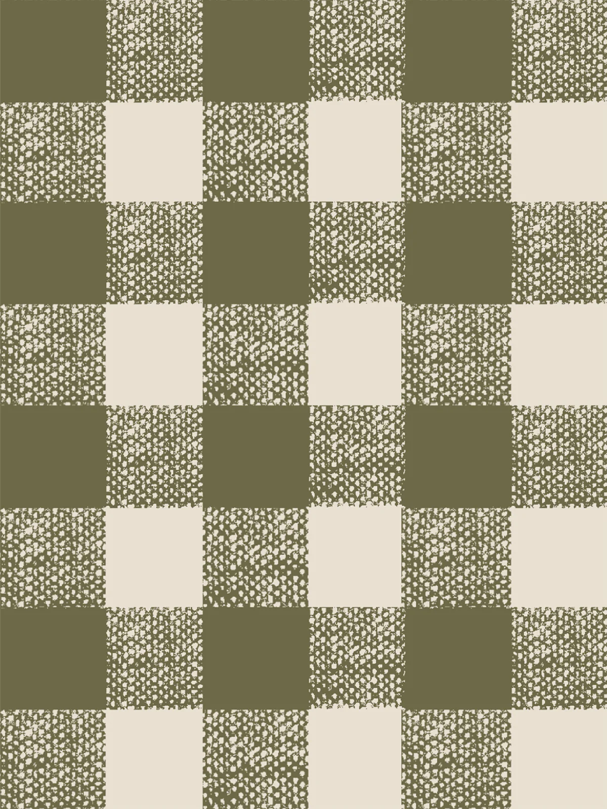 Botanical Green Gingham Wallpaper - Image 4