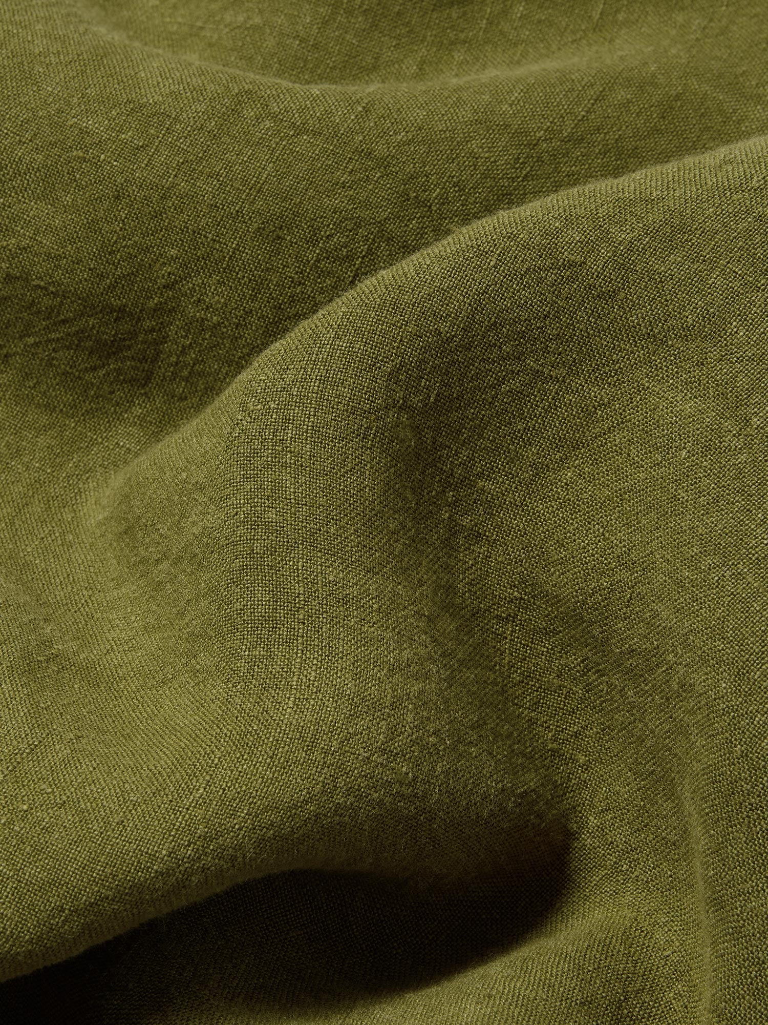 Botanical Green Linen Blend Flat Sheet - Image 3