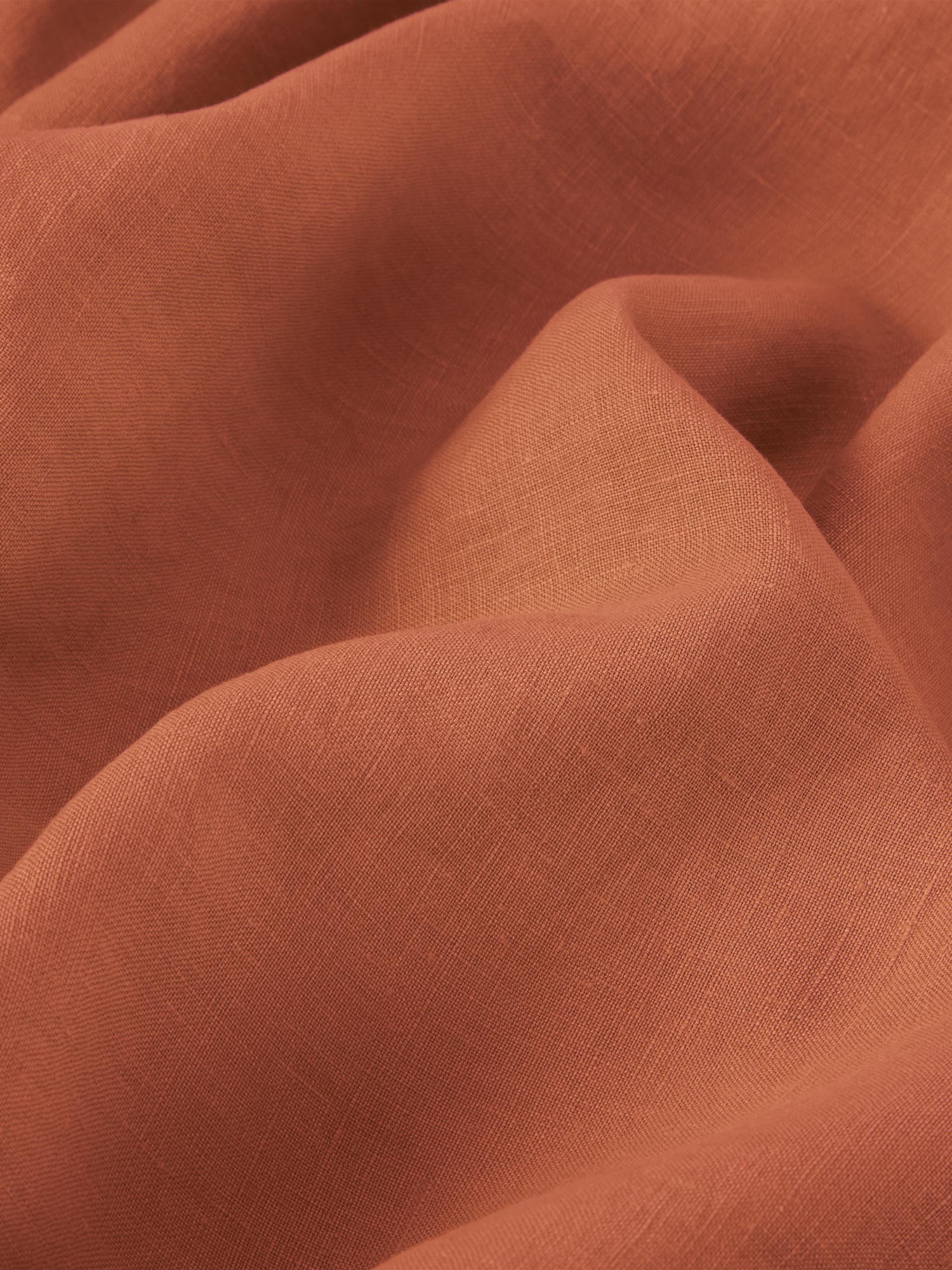 Burnt Orange 100% Linen Flat Sheet - Image 3