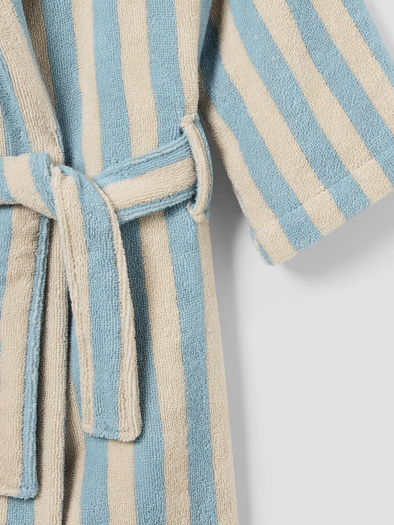 Coastal Blue Pembroke Stripe Kids Pembroke Stripe Cotton Robe - Image 2