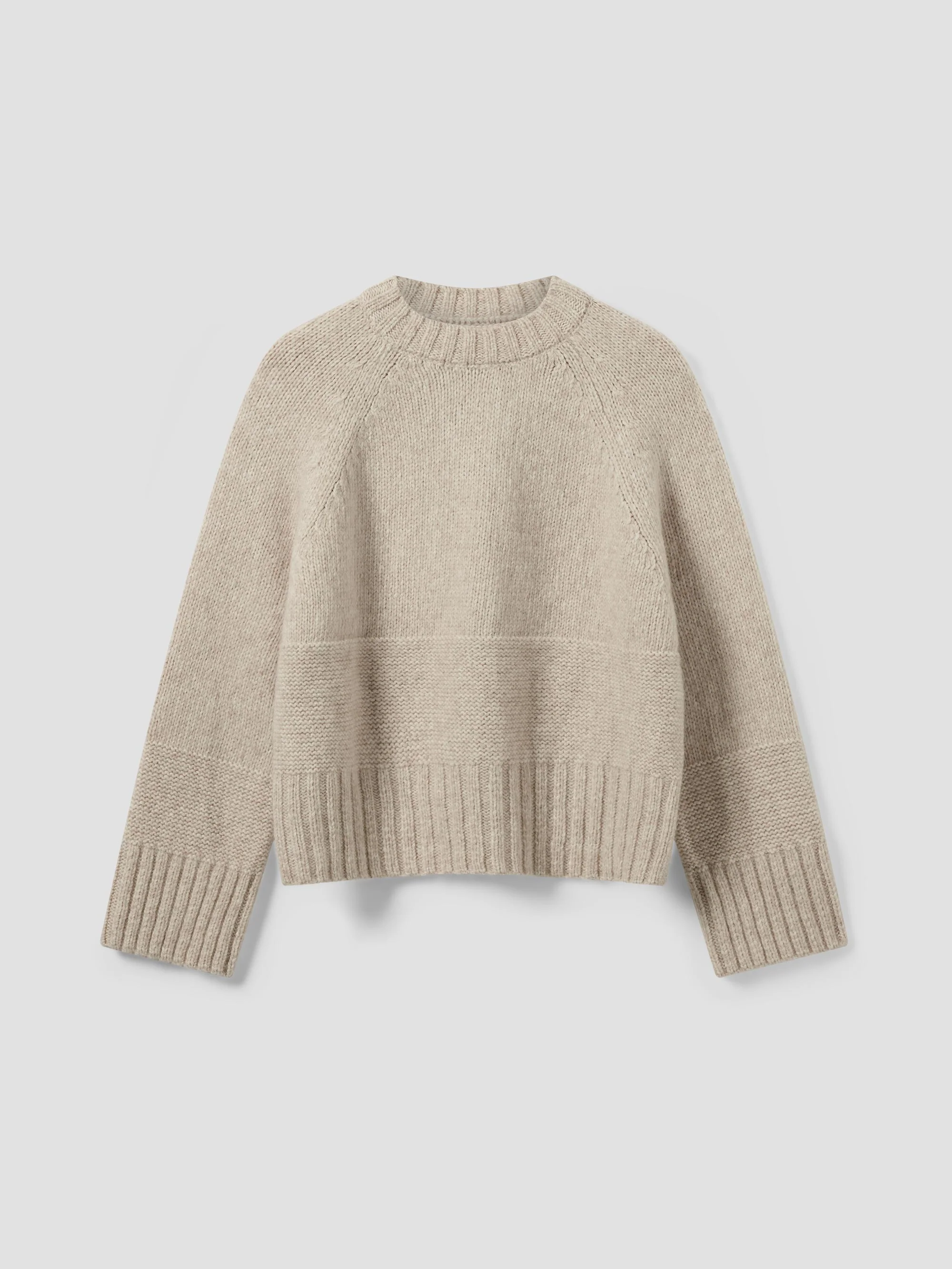 Cream Crew Neck Wool Jumper - Image 4