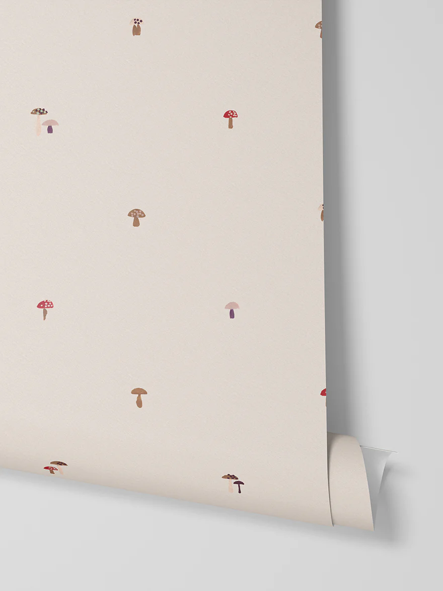 Cream Mushrooms Wallpaper
