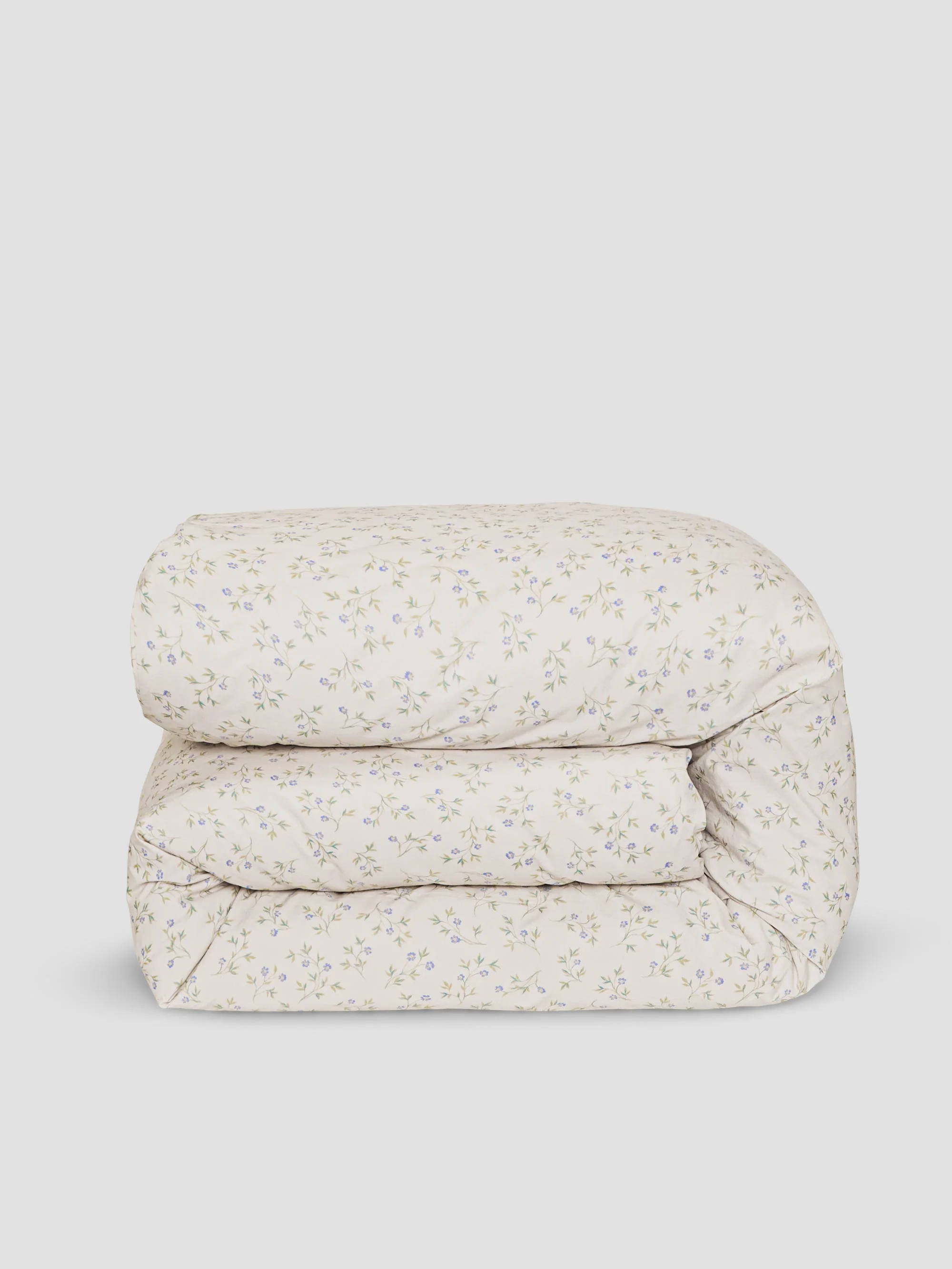 Cream Spring Sprig Cotton Duvet Cover - Image 2