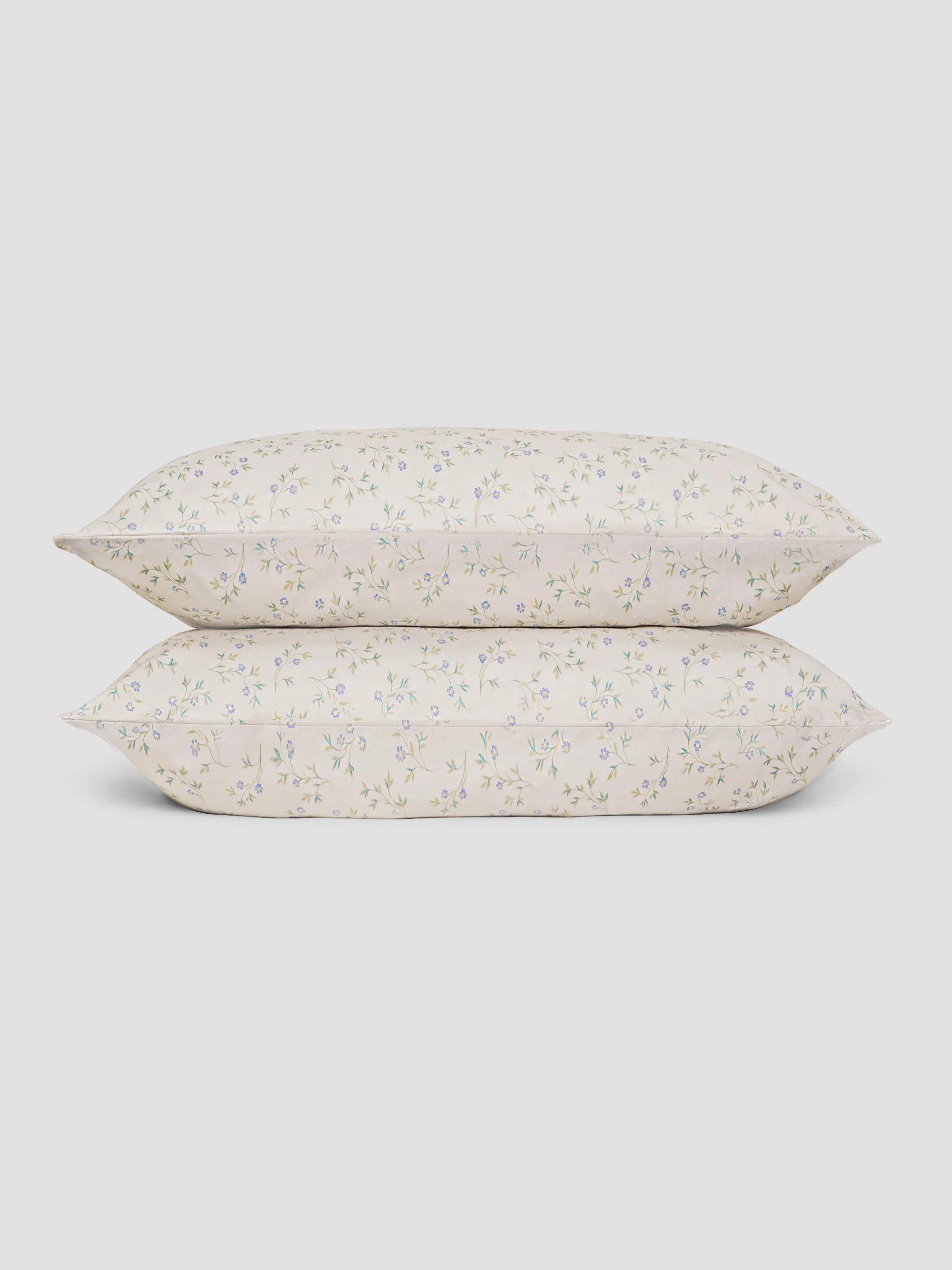 Cream Spring Sprig Cotton Pillowcases (Pair) - Image 2