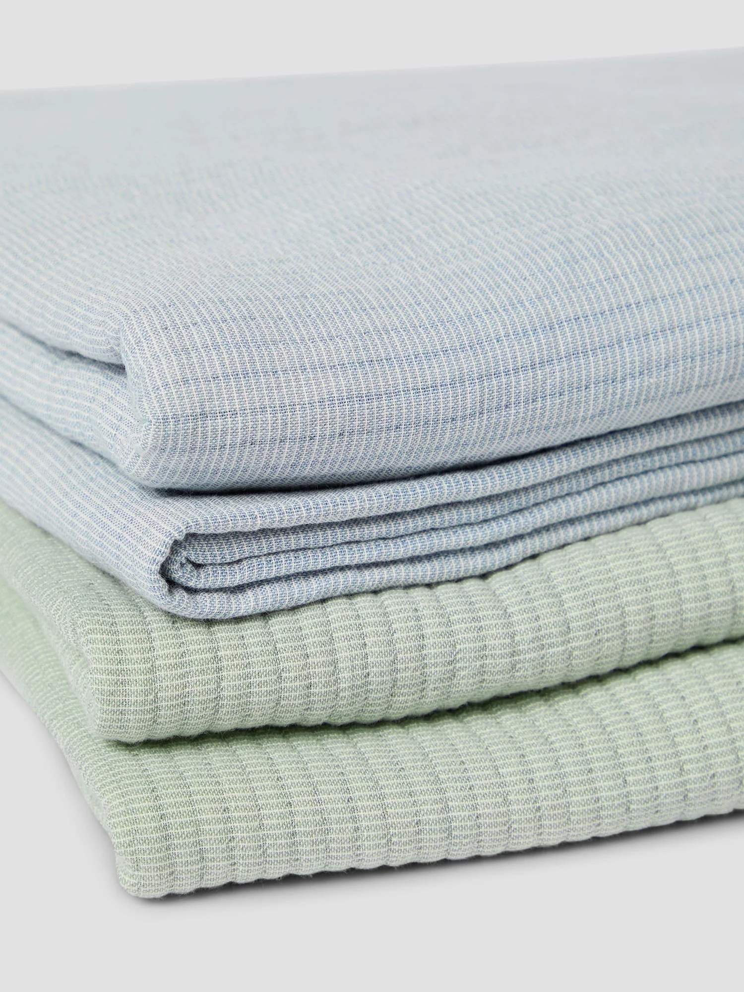 Dusk Blue Cotton Textured Throw - Image 2