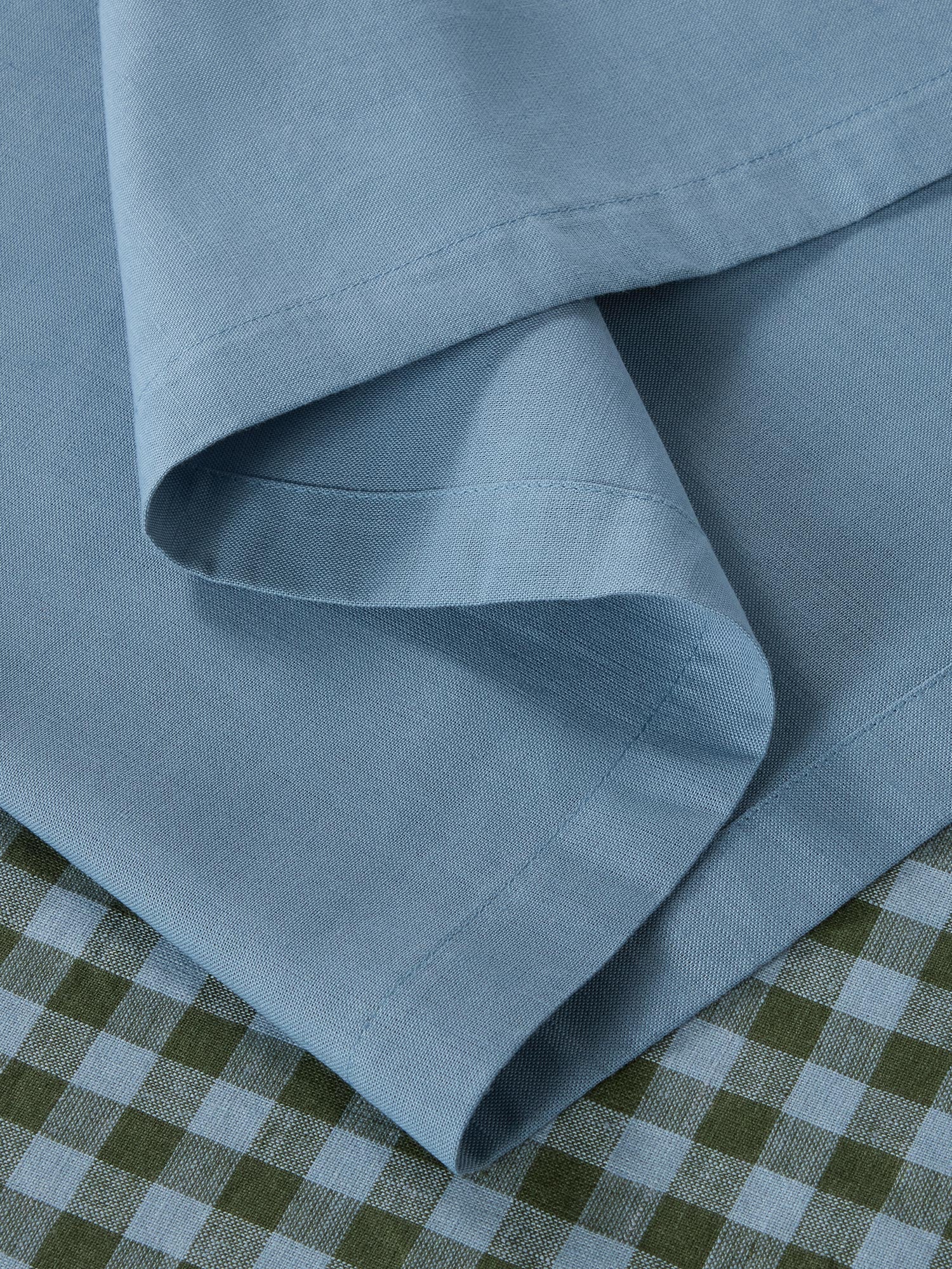 Dusk Blue Linen Blend Table Runner - Image 3