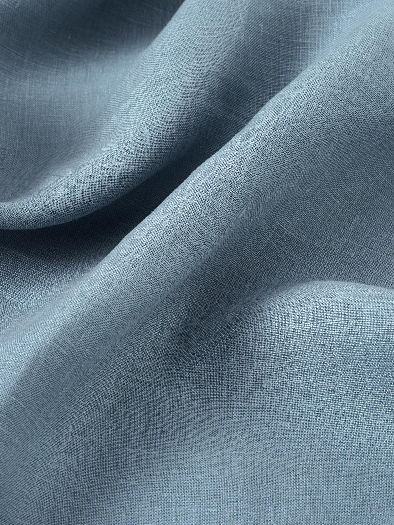 Dusk Blue 100% Linen Flat Sheet - Image 3