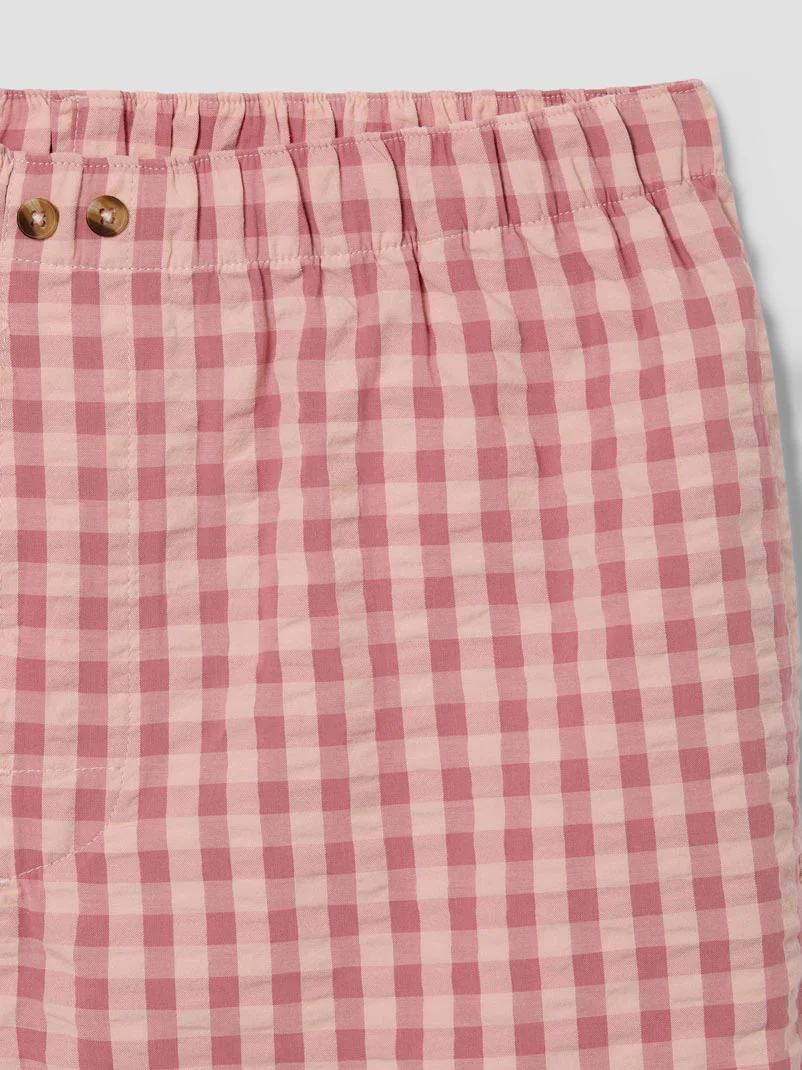 Dusty Pink & Rose Gingham Cotton Boxer Shorts - Image 5