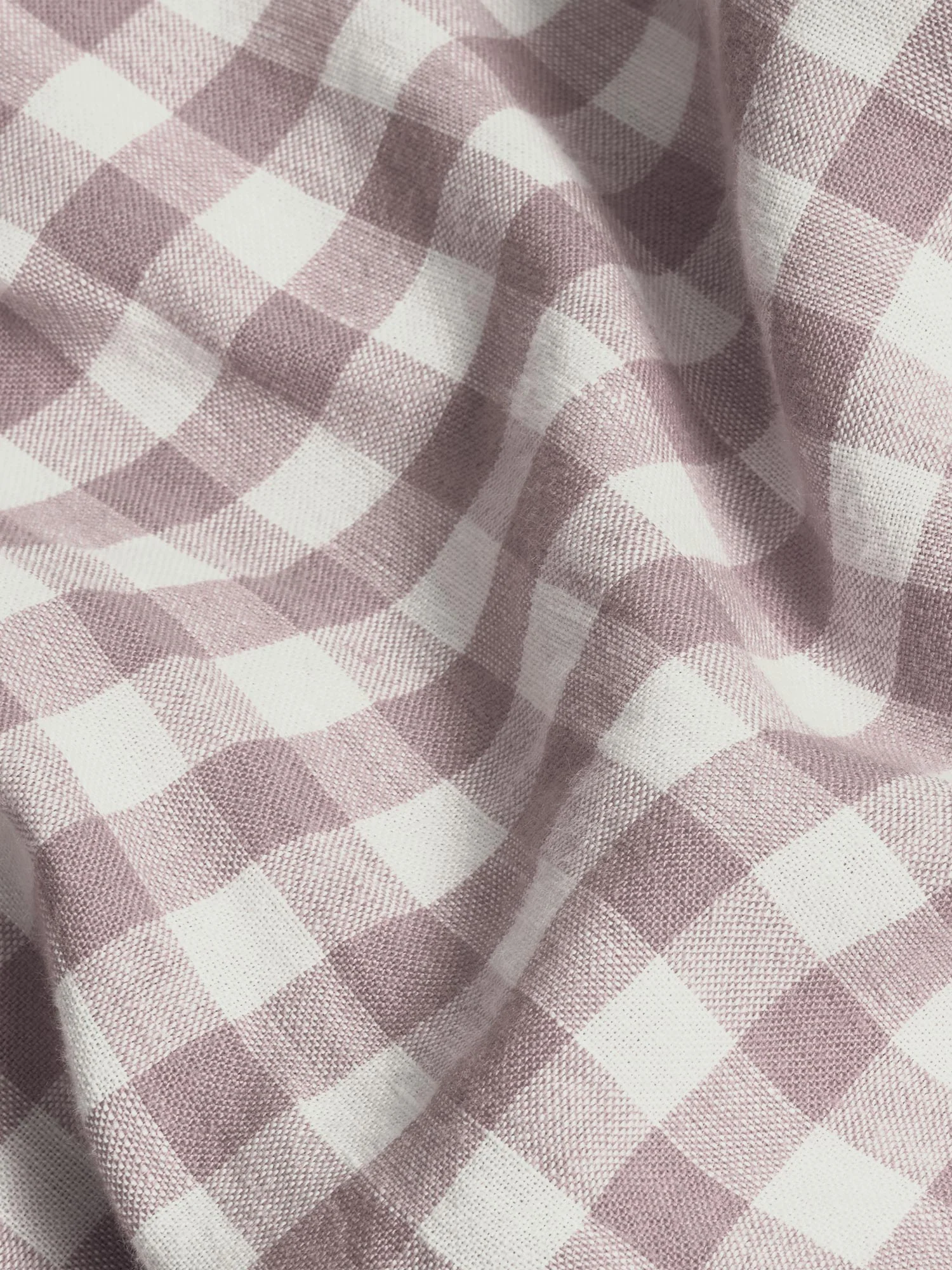 Elderberry Gingham Linen Blend Fitted Sheet - Image 3