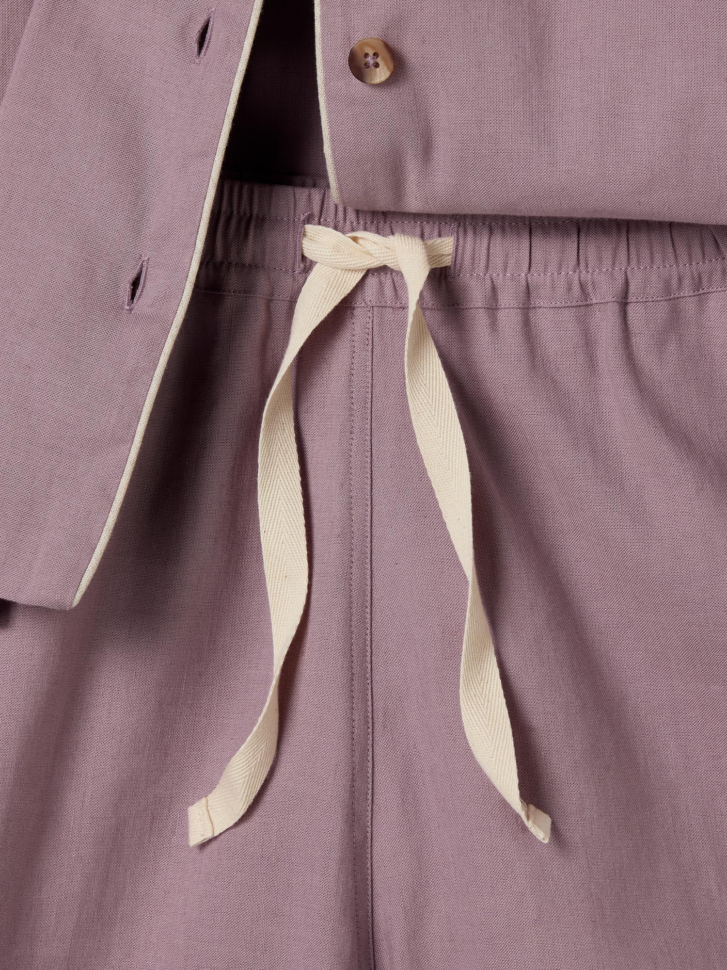 Elderberry Linen Blend Pyjama Short Set - Image 3