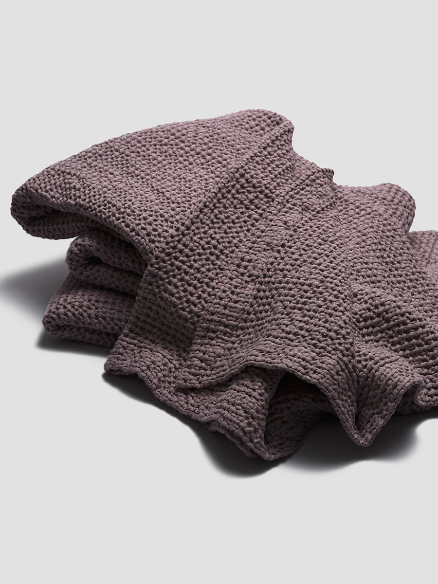 Elderberry Waffle Cotton Throw - Image 2