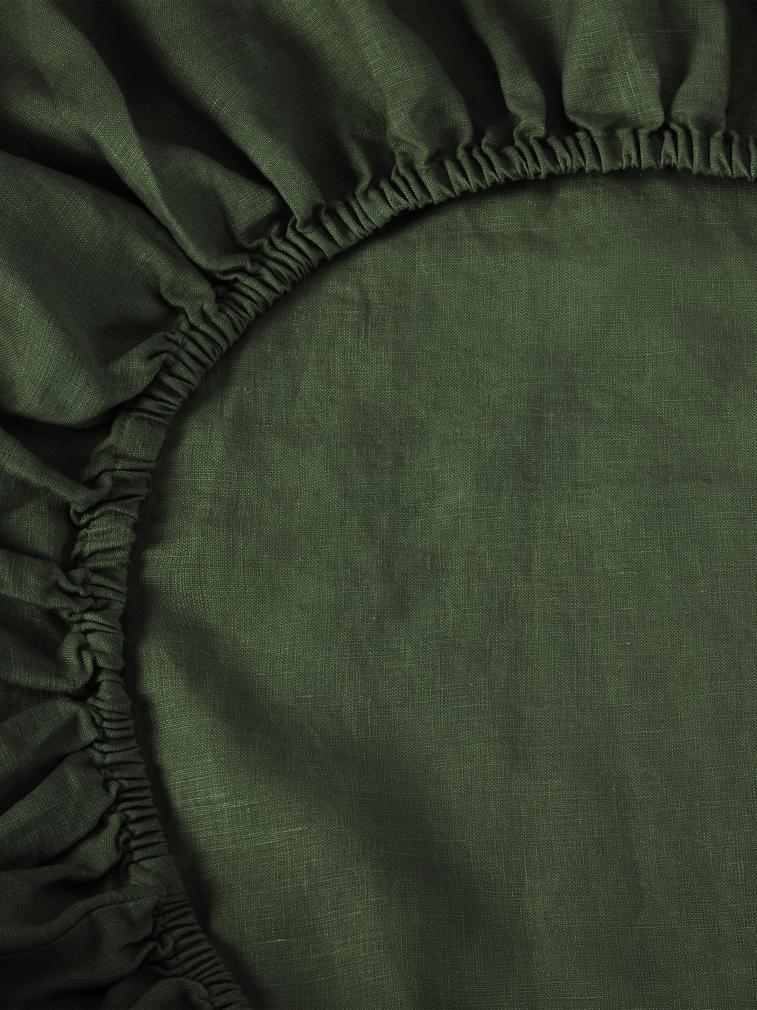Fern Green Linen Blend Fitted Sheet - Image 2