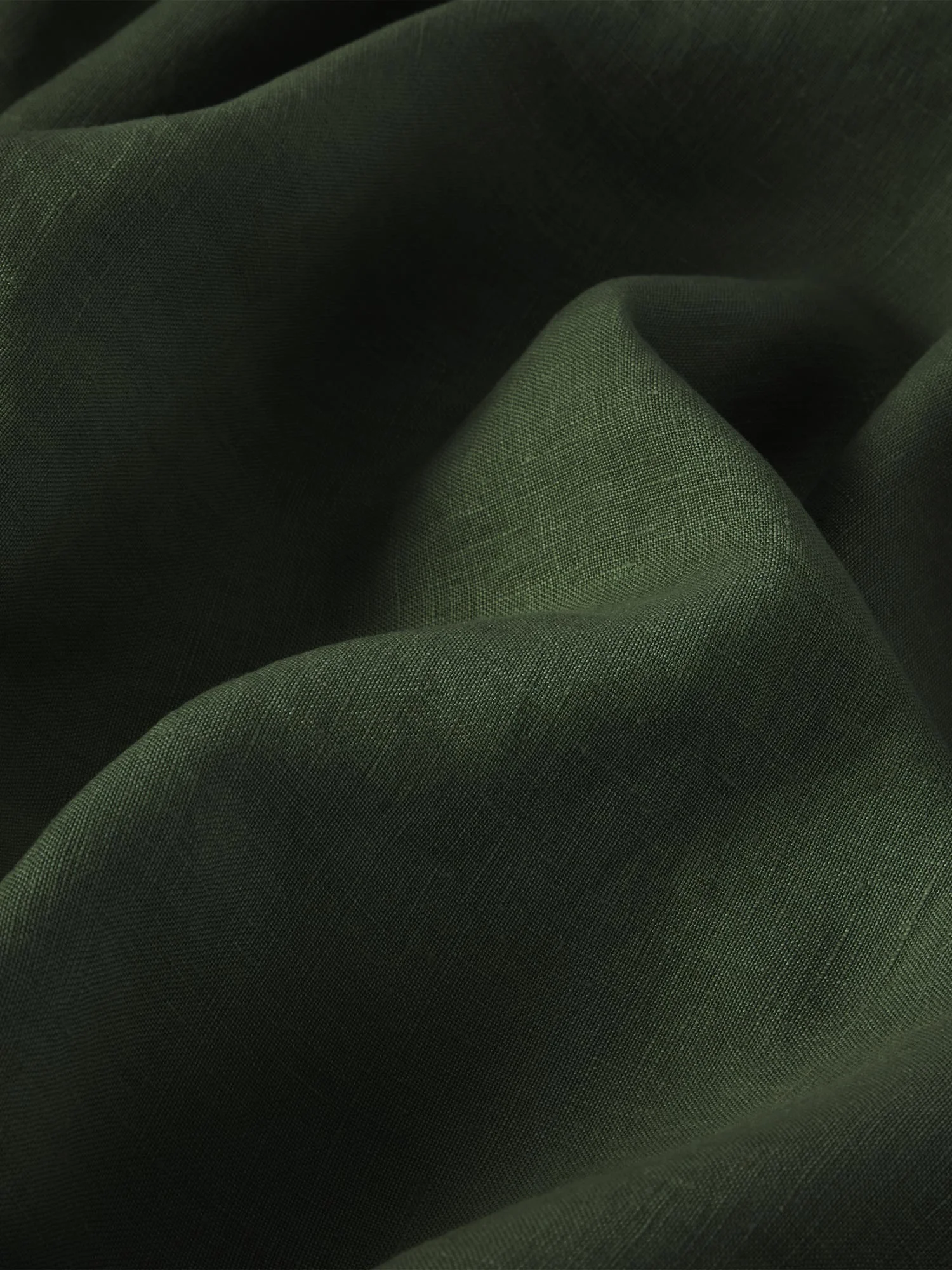 Fern Green Linen Blend Fitted Sheet - Image 3