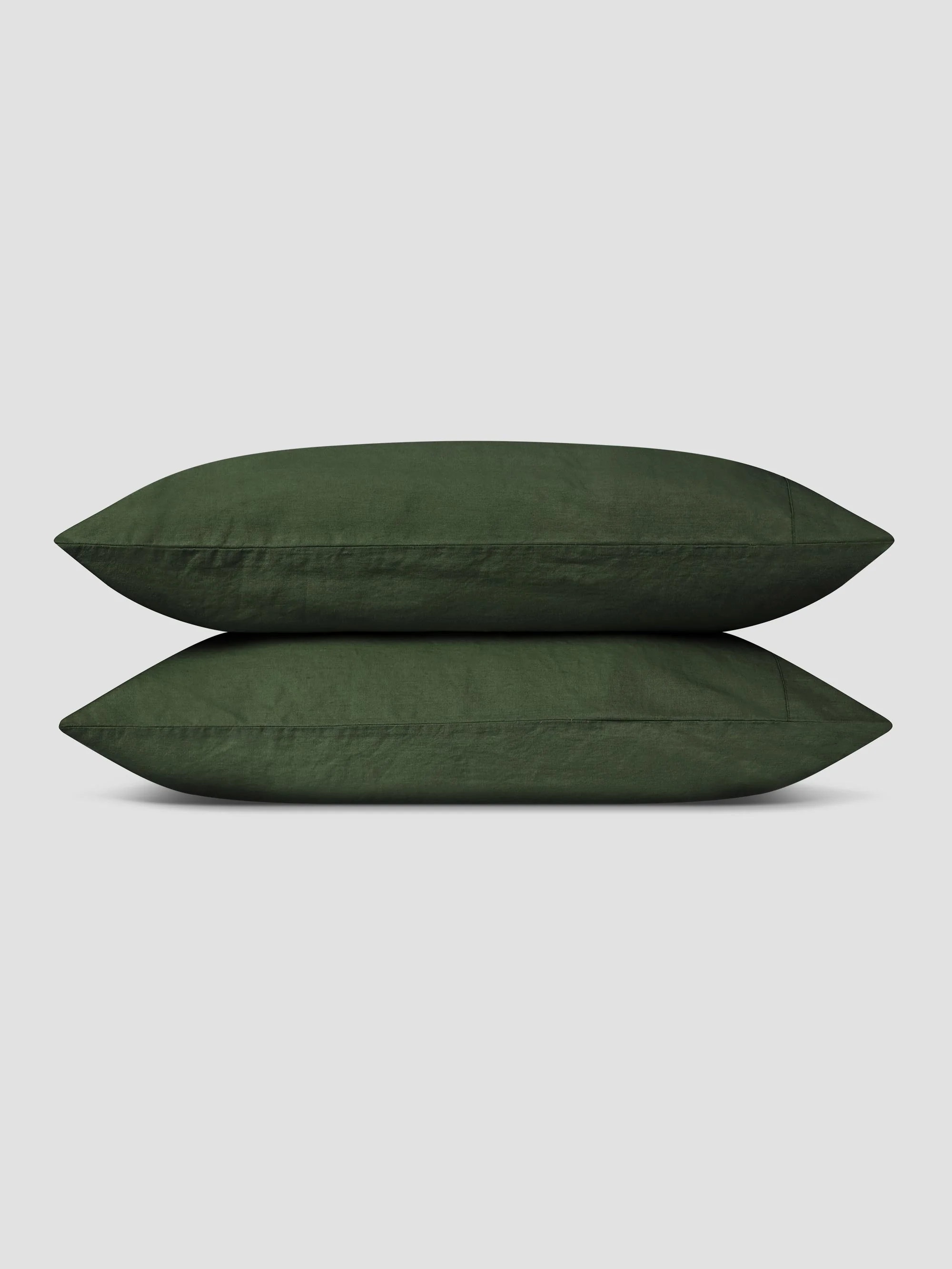 Fern Green Linen Blend Pillowcases (Pair) - Image 2