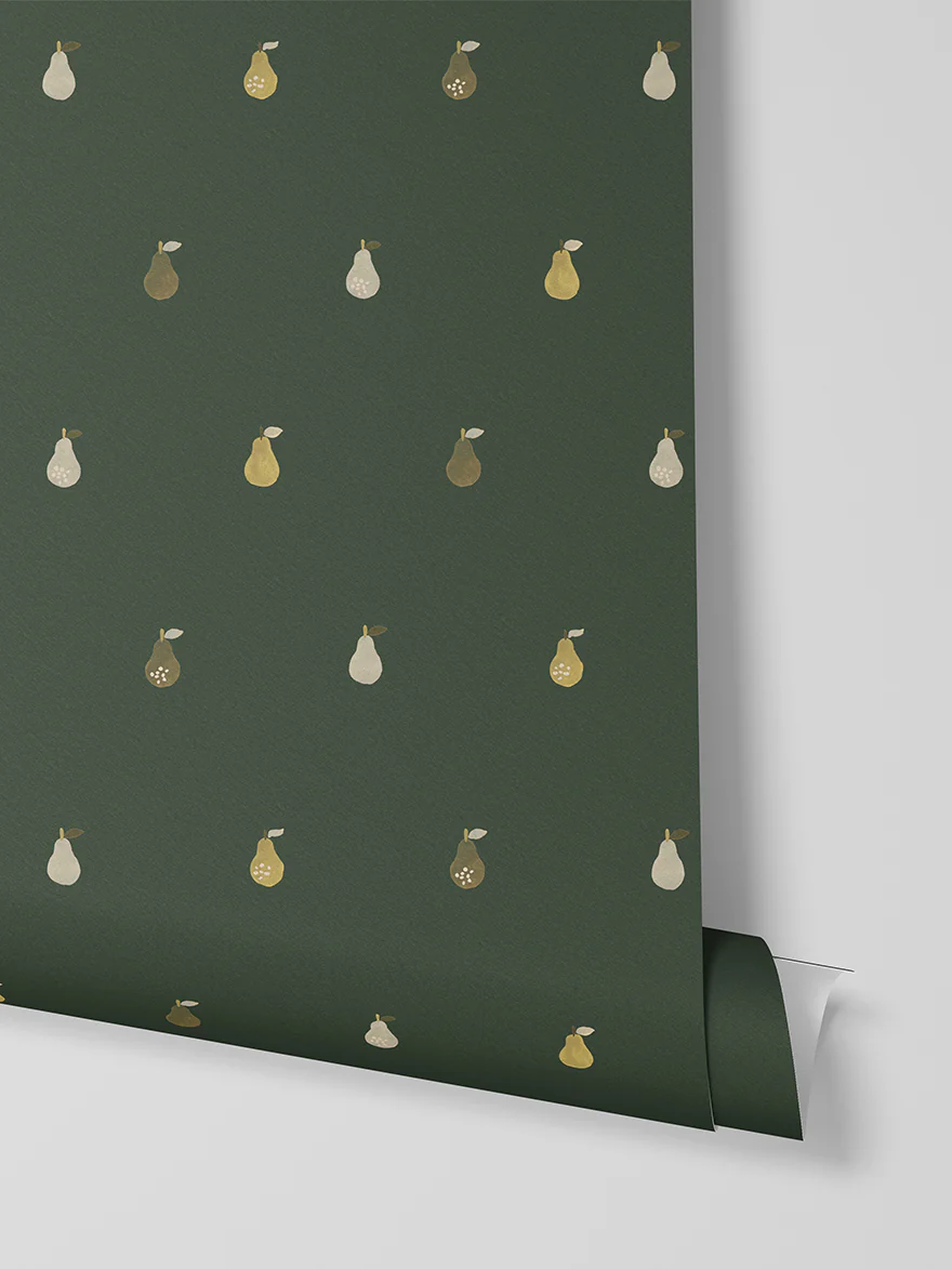 Fern Green Pears Wallpaper