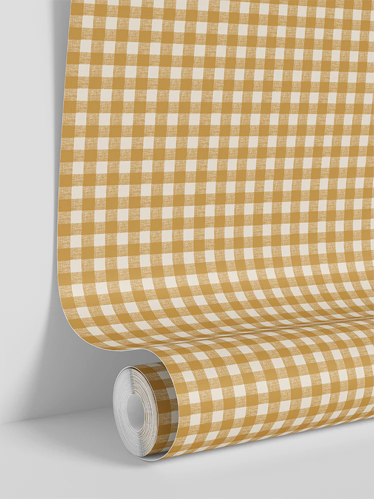 Honey Gingham Wallpaper - Image 3