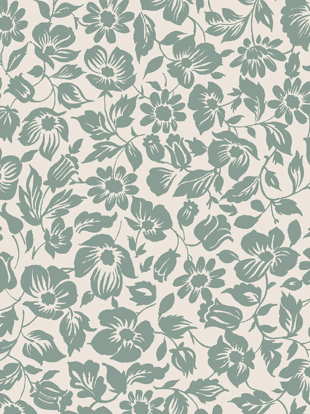 Laurel Green Meadow Floral Wallpaper - Image 4