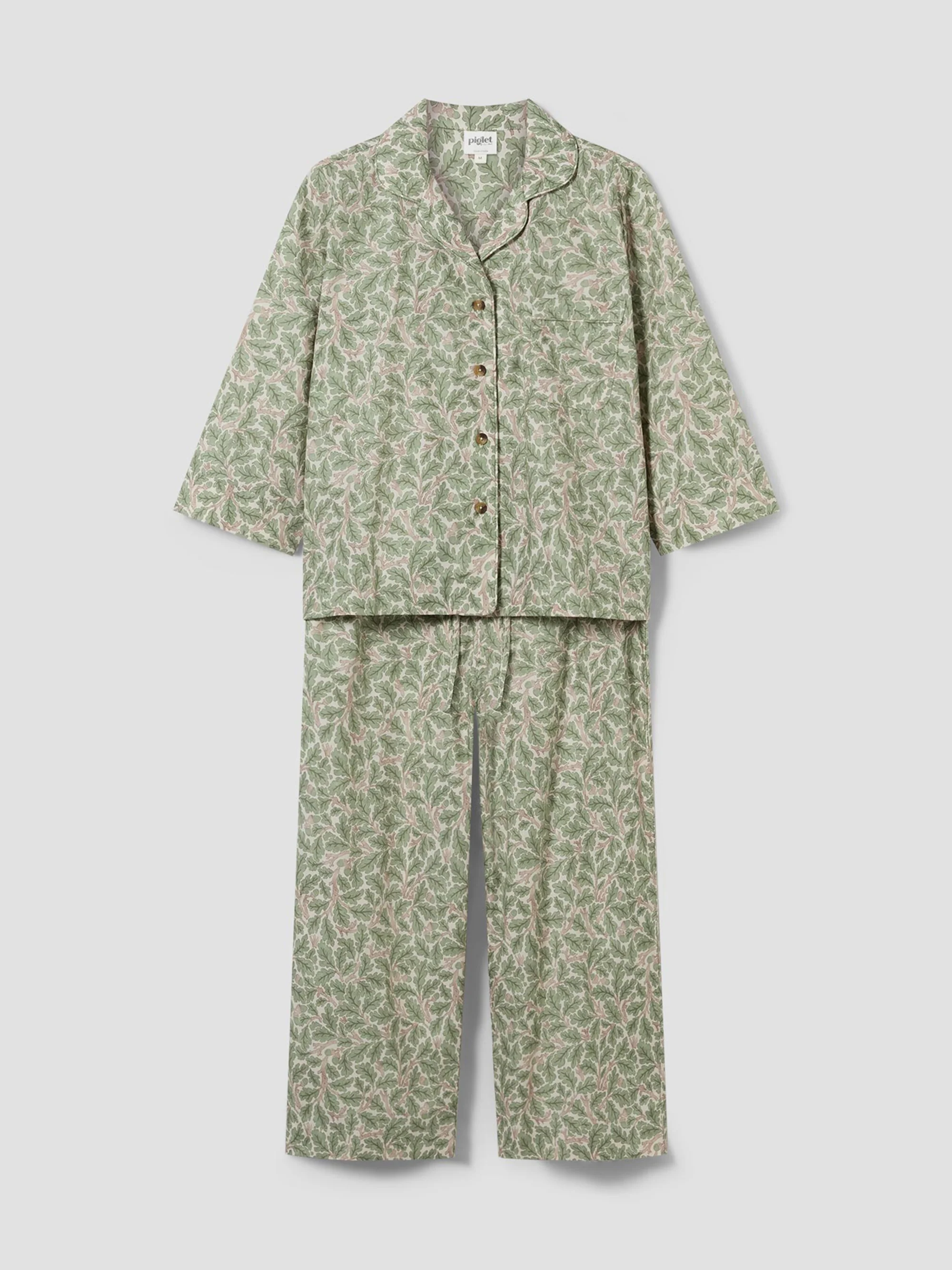 Leafy Arbour Oak Cotton Cropped Trouser Set - Image 4