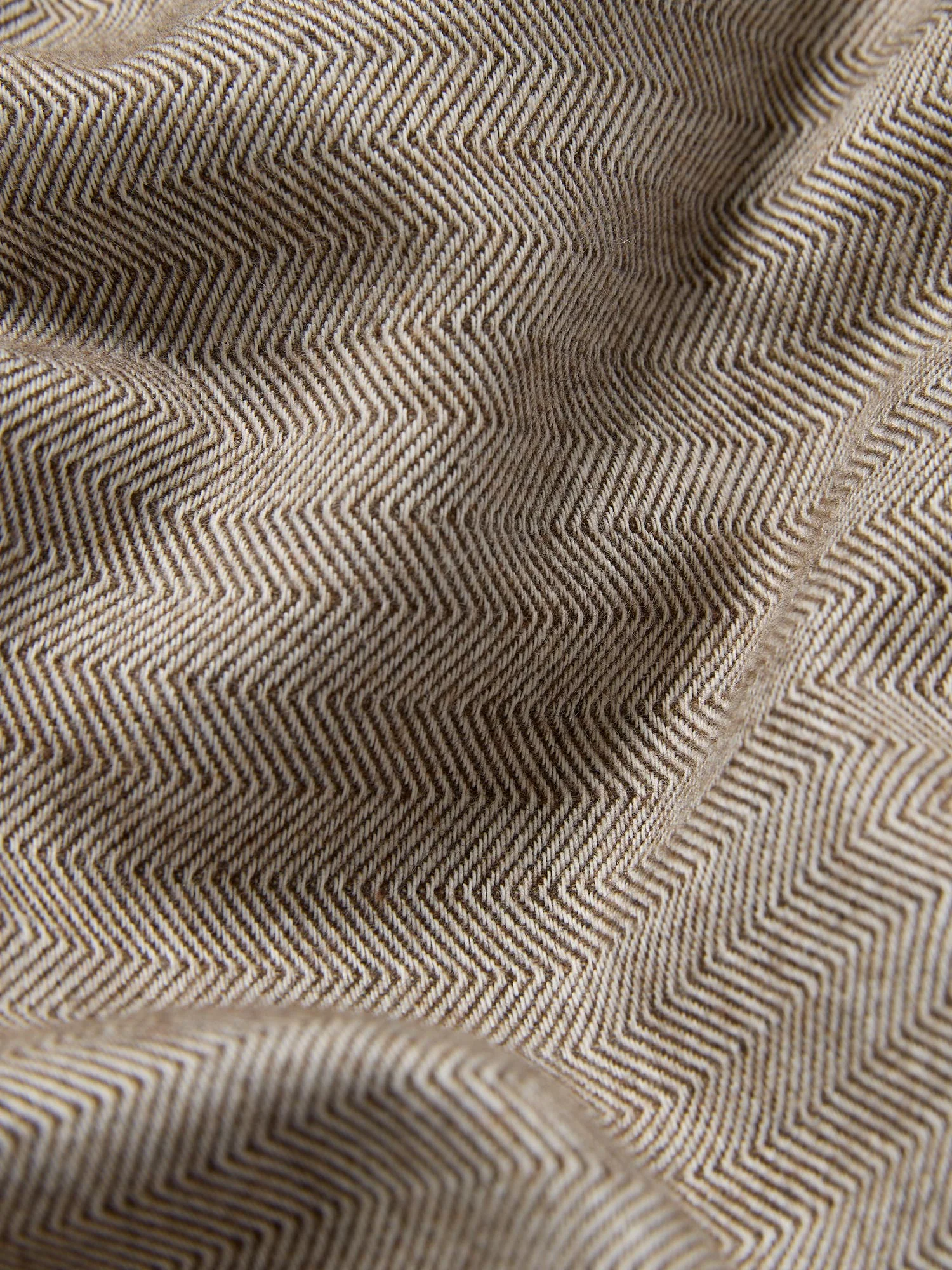 Mocha Herringbone Brushed Cotton Pillowcases (Pair) - Image 3