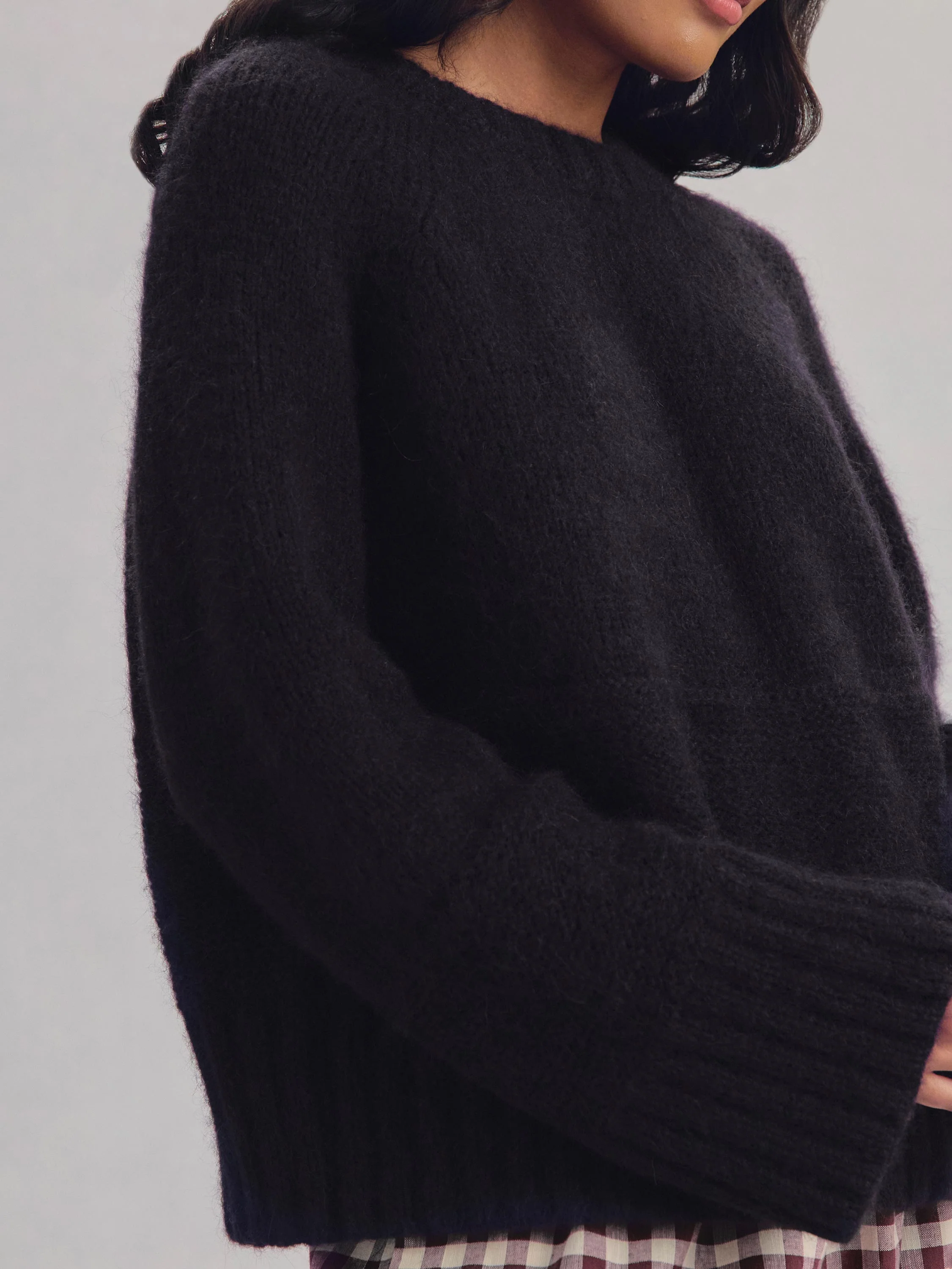 Navy Crew Neck Wool Jumper - Image 3