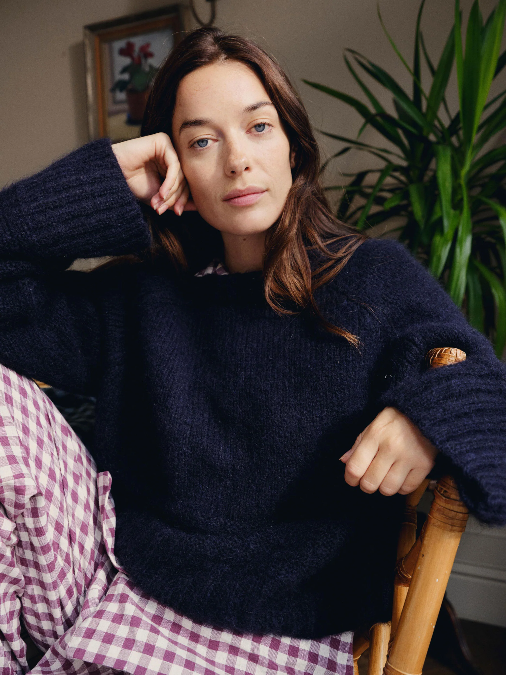 Navy Crew Neck Wool Jumper - Image 5