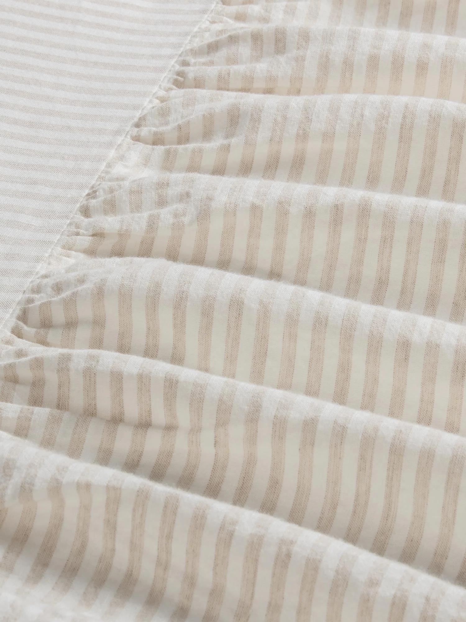 Oatmeal Stripe 100% Linen Valance - Image 2