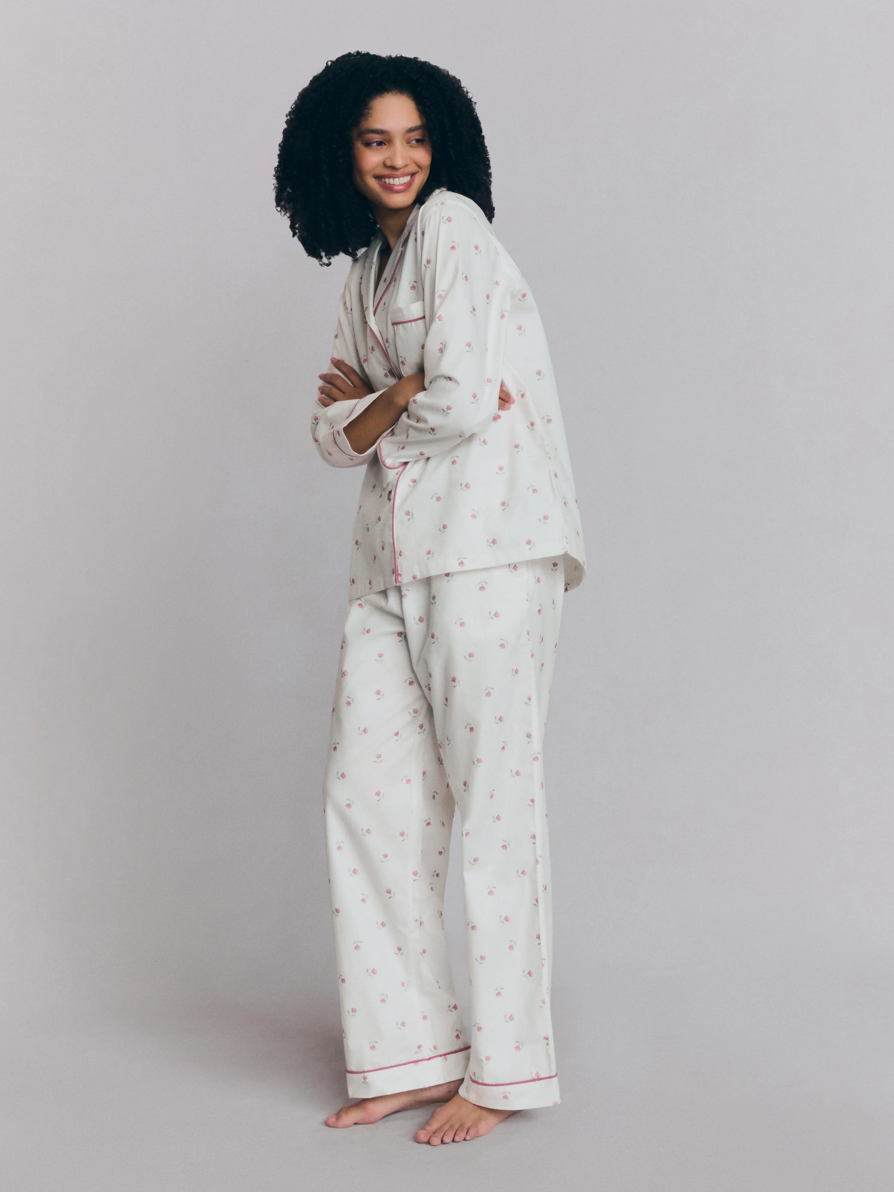 Pearl Posy Bud Cotton Trouser Set - Image 3