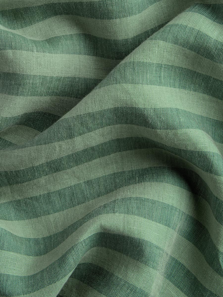 Pine Green Pembroke Stripe Linen Blend Curtains (Pair) - Image 3