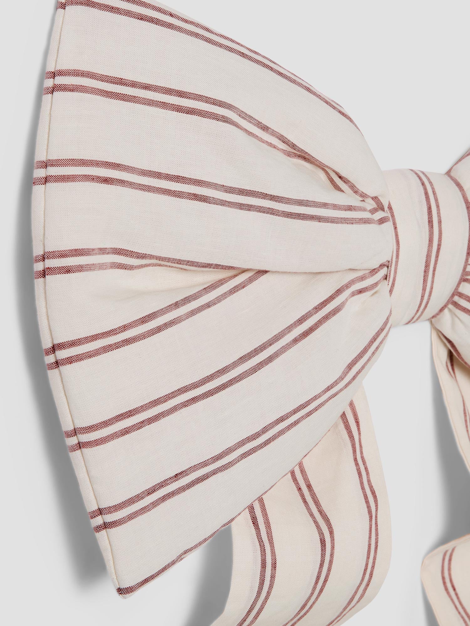 Rhubarb Kemptown Stripe Linen Blend Bow - Image 3