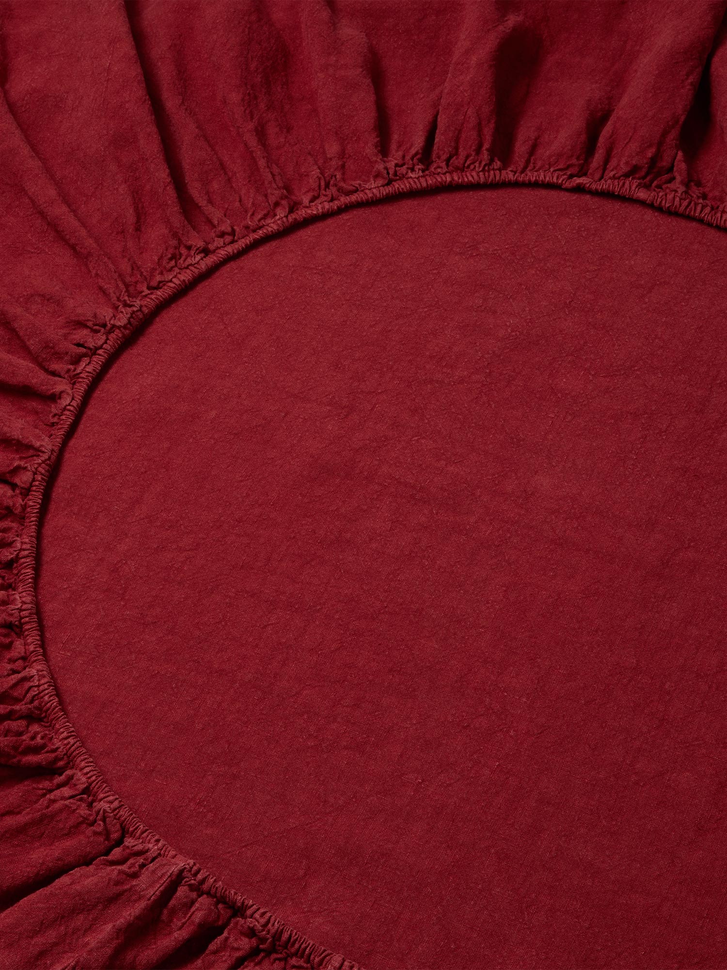 Rhubarb Linen Blend Fitted Sheet - Image 2