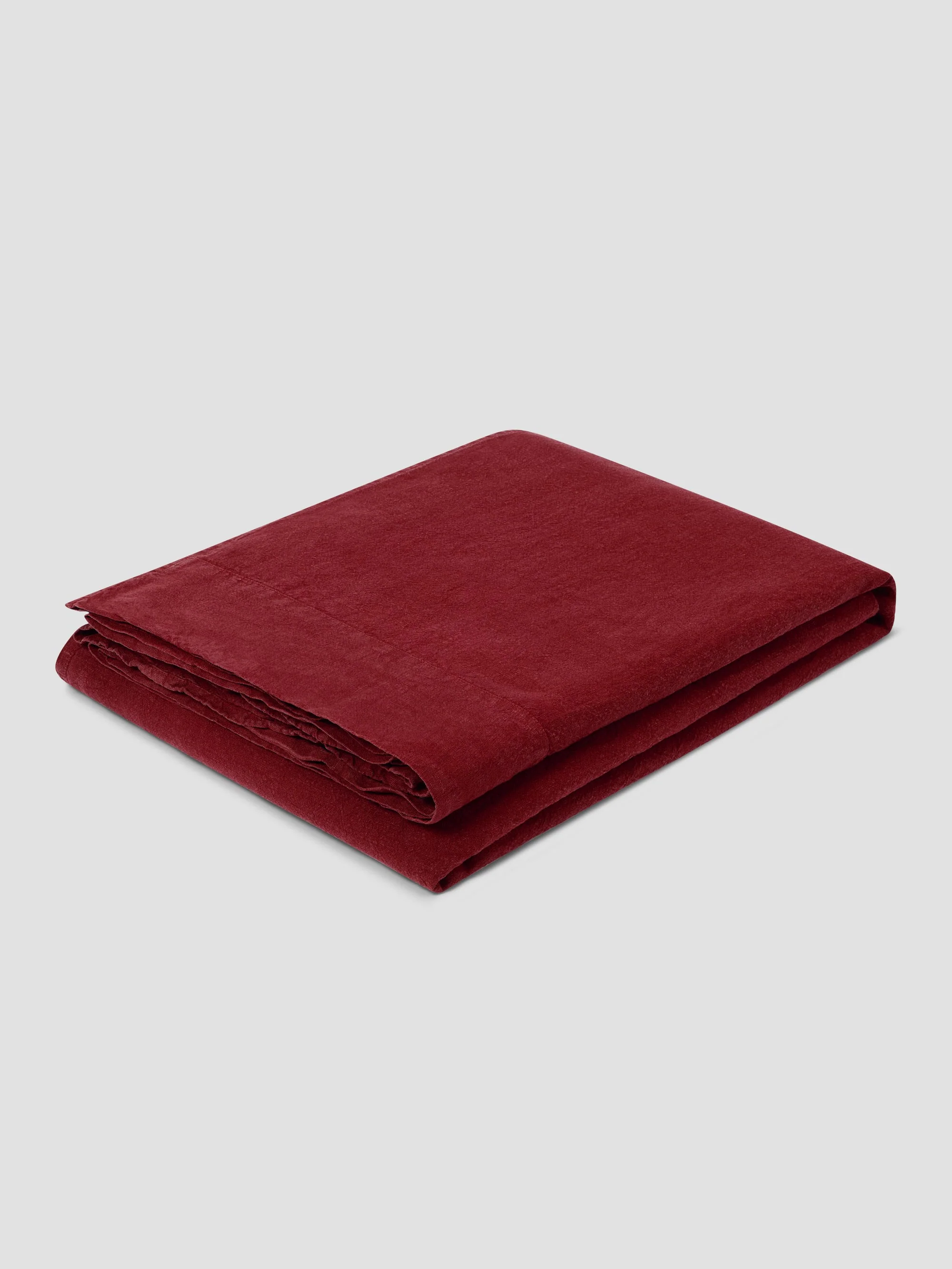 Rhubarb Linen Blend Flat Sheet - Image 2