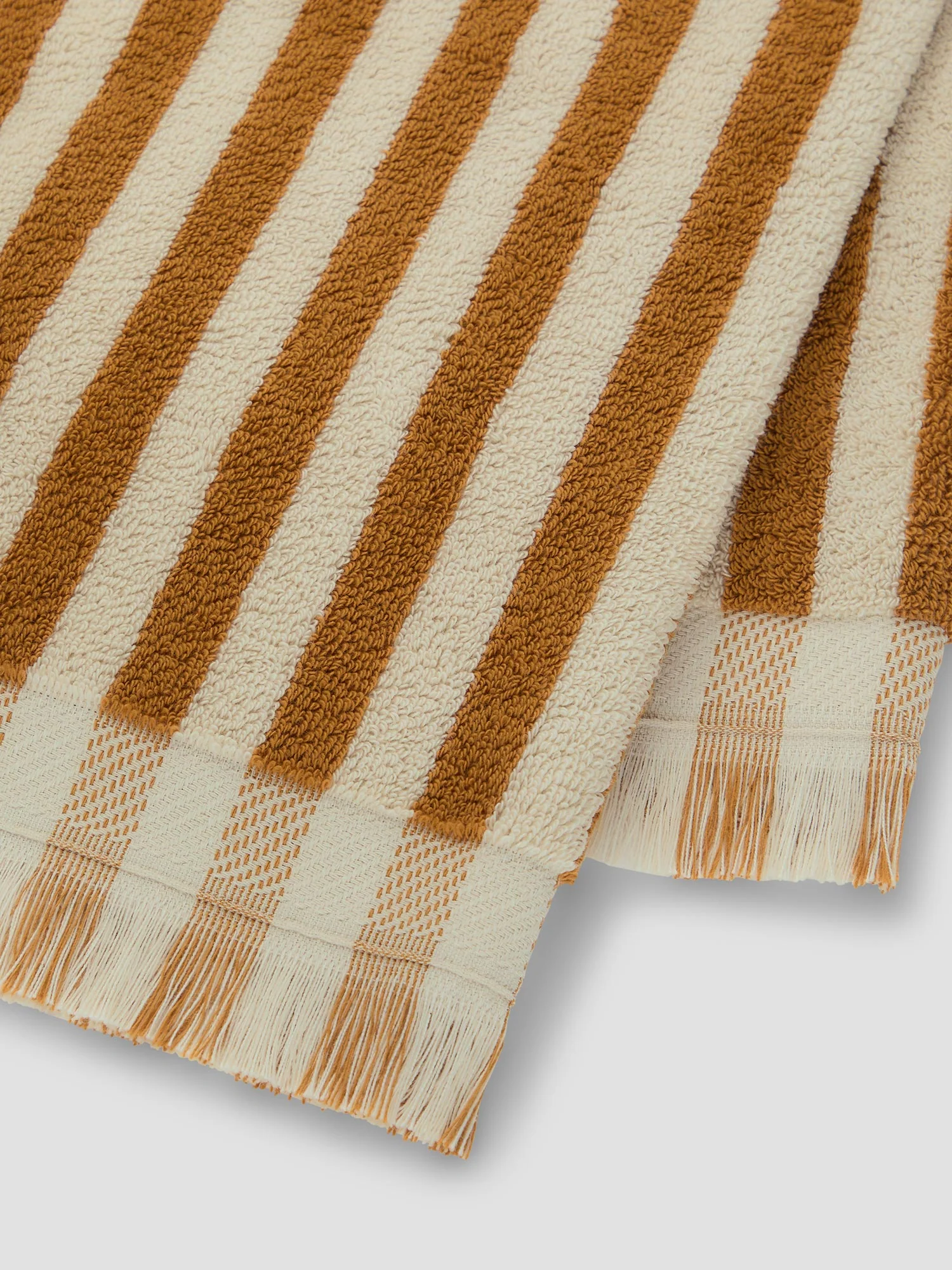 Russet Yellow Pembroke Stripe Cotton Towels - Image 4