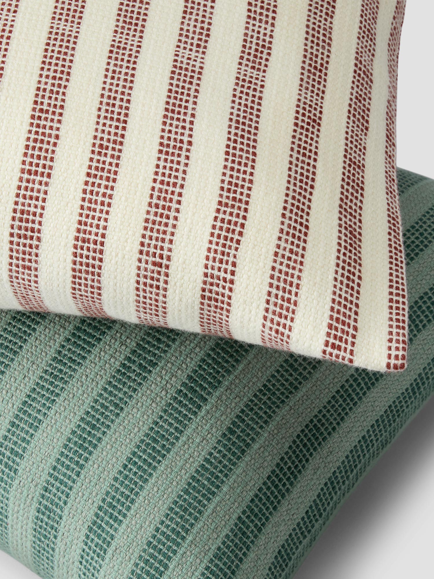 Rust Red Pembroke Stripe Wool Cushion Cover - Image 4