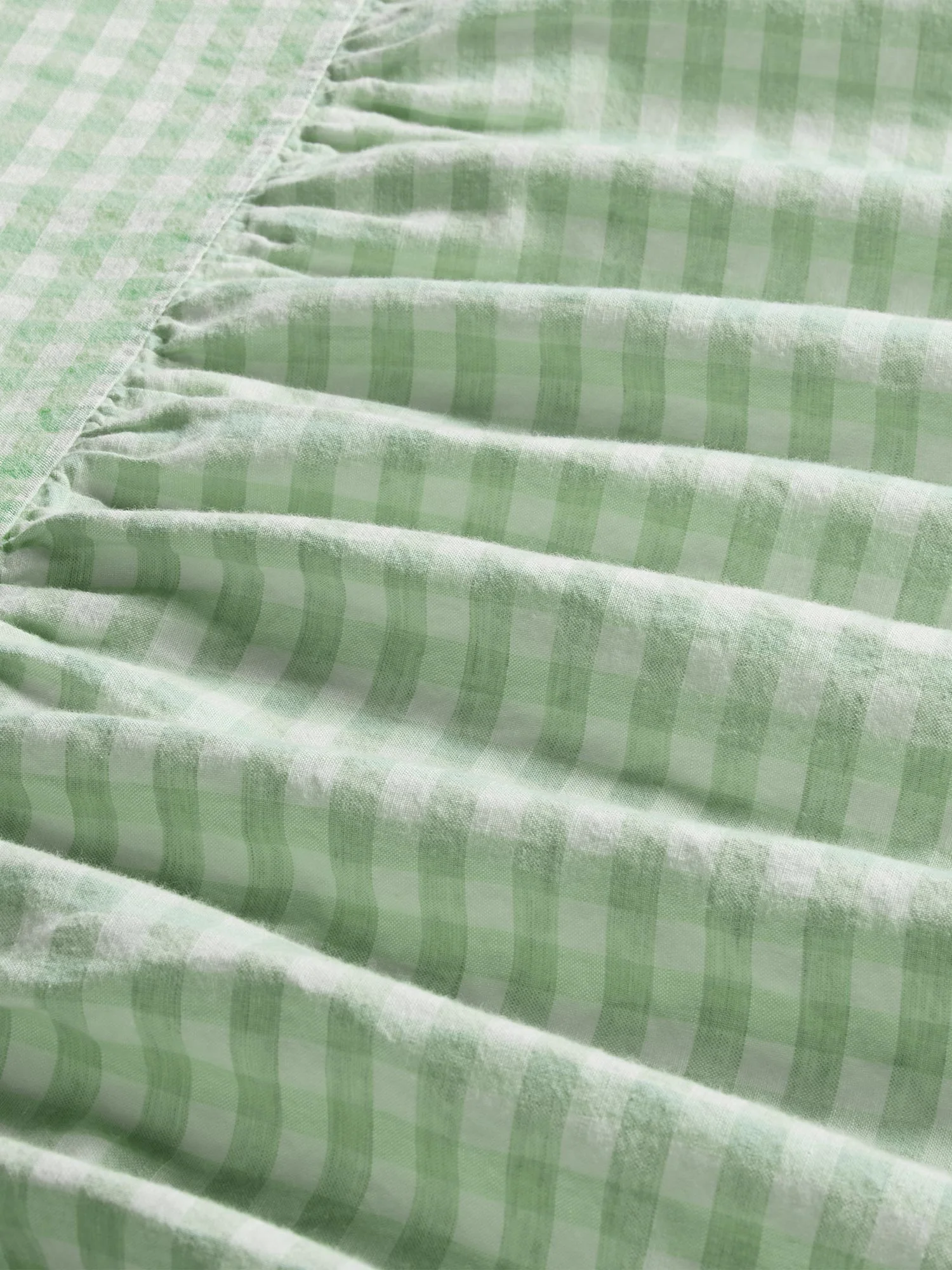 Sage Gingham Linen Blend Valance - Image 2