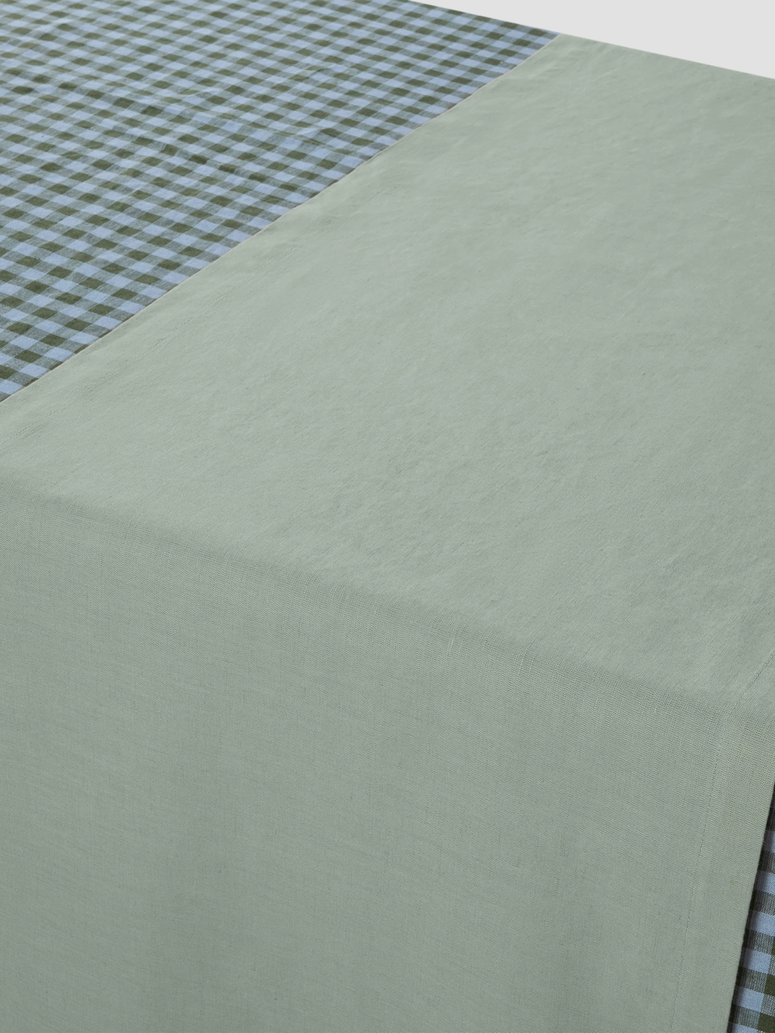 Sage Green 100% Linen Table Runner - Image 3