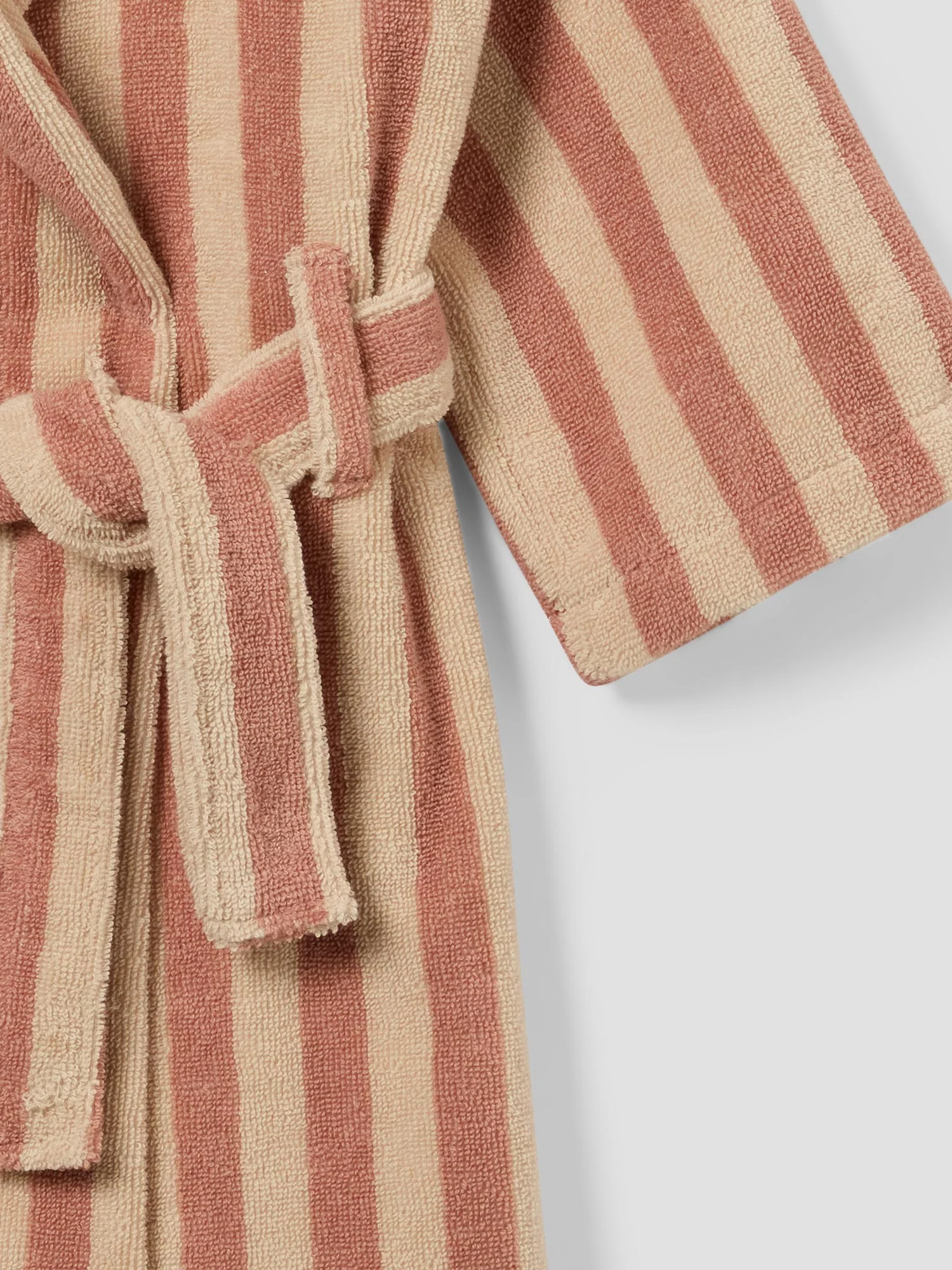 Sand Shell Kids Pembroke Stripe Cotton Robe - Image 2