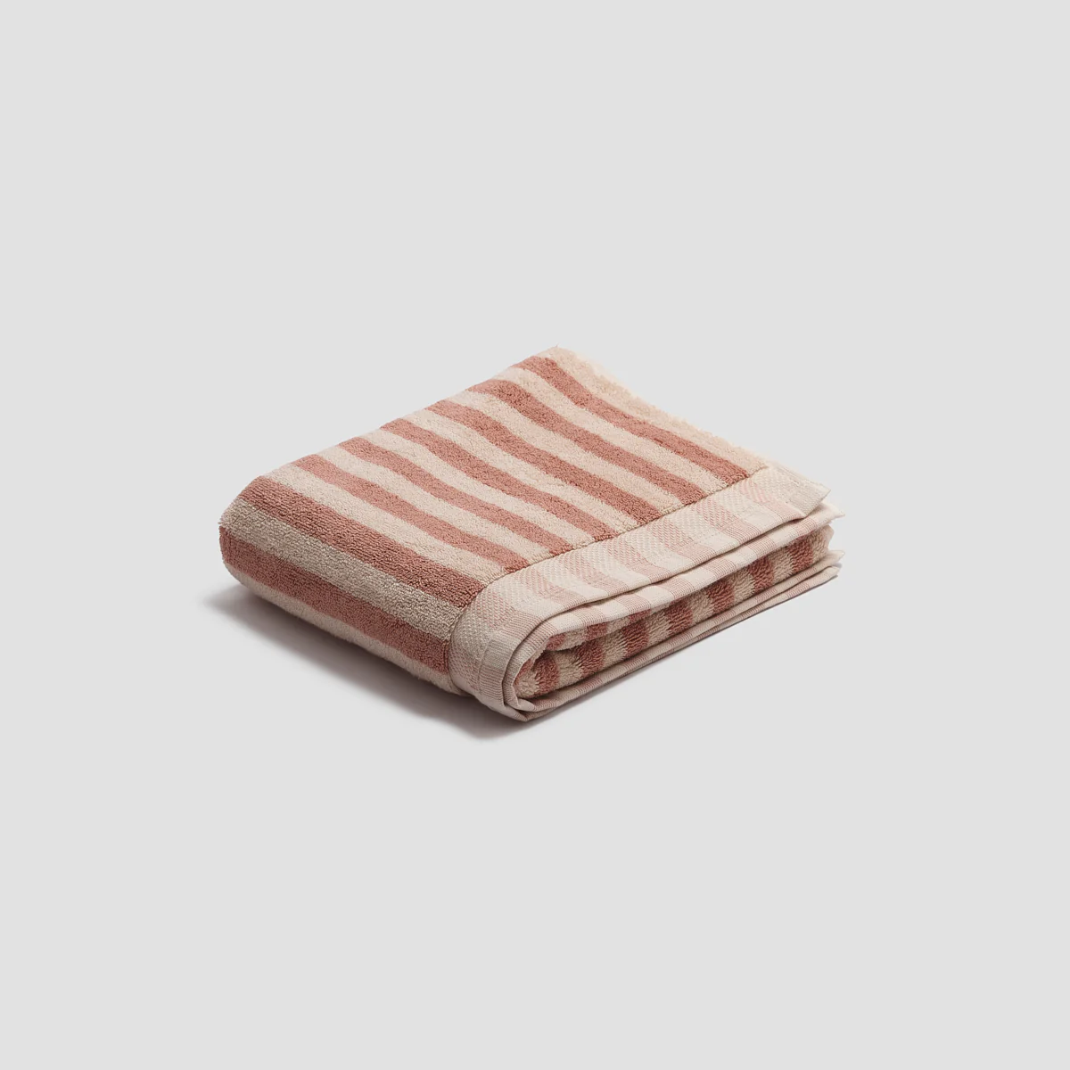 Sand Shell Pembroke Stripe Cotton Bath Mat - Image 4