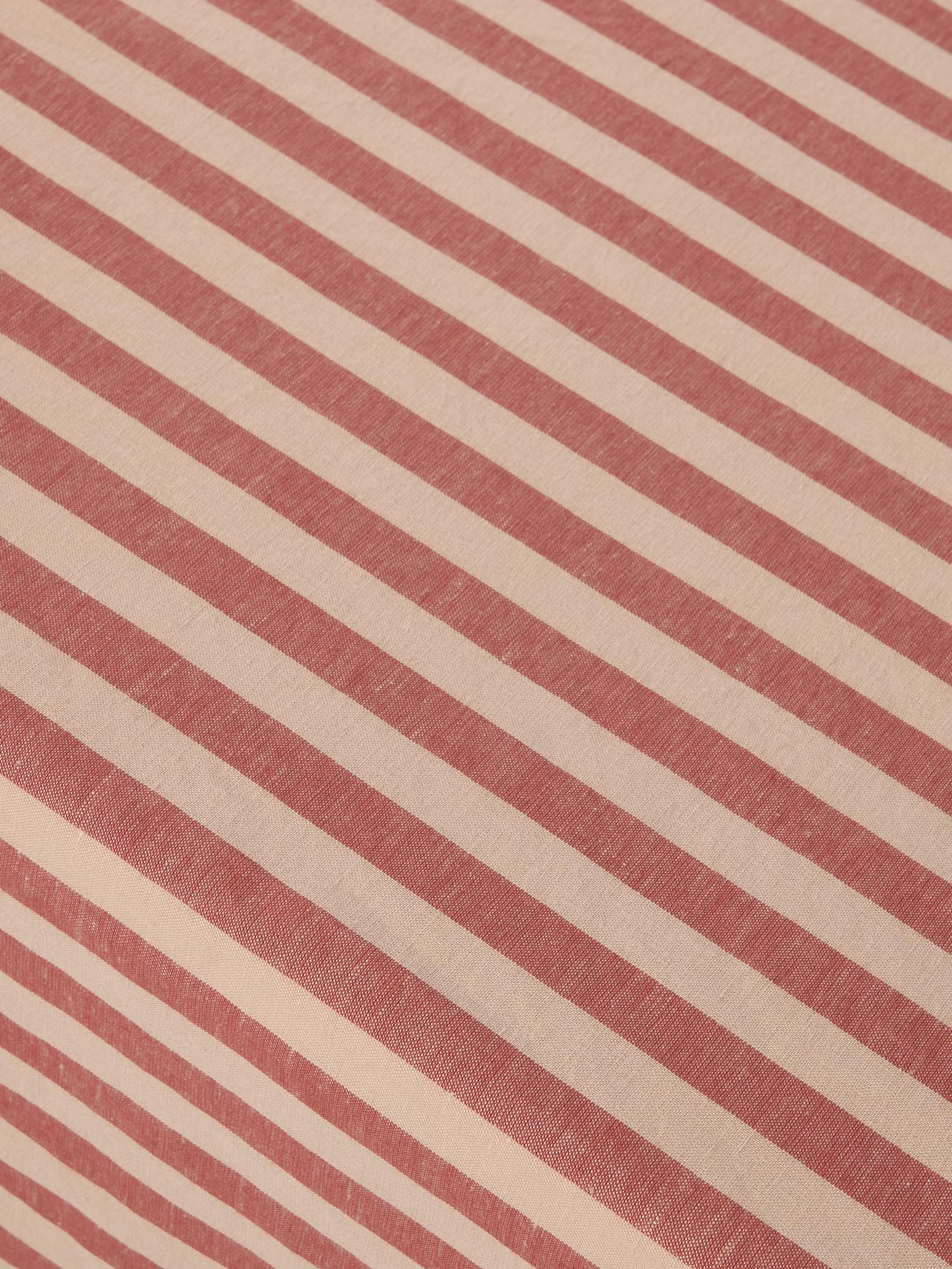 Sandstone Red Pembroke Stripe Linen Blend Tablecloth - Image 3
