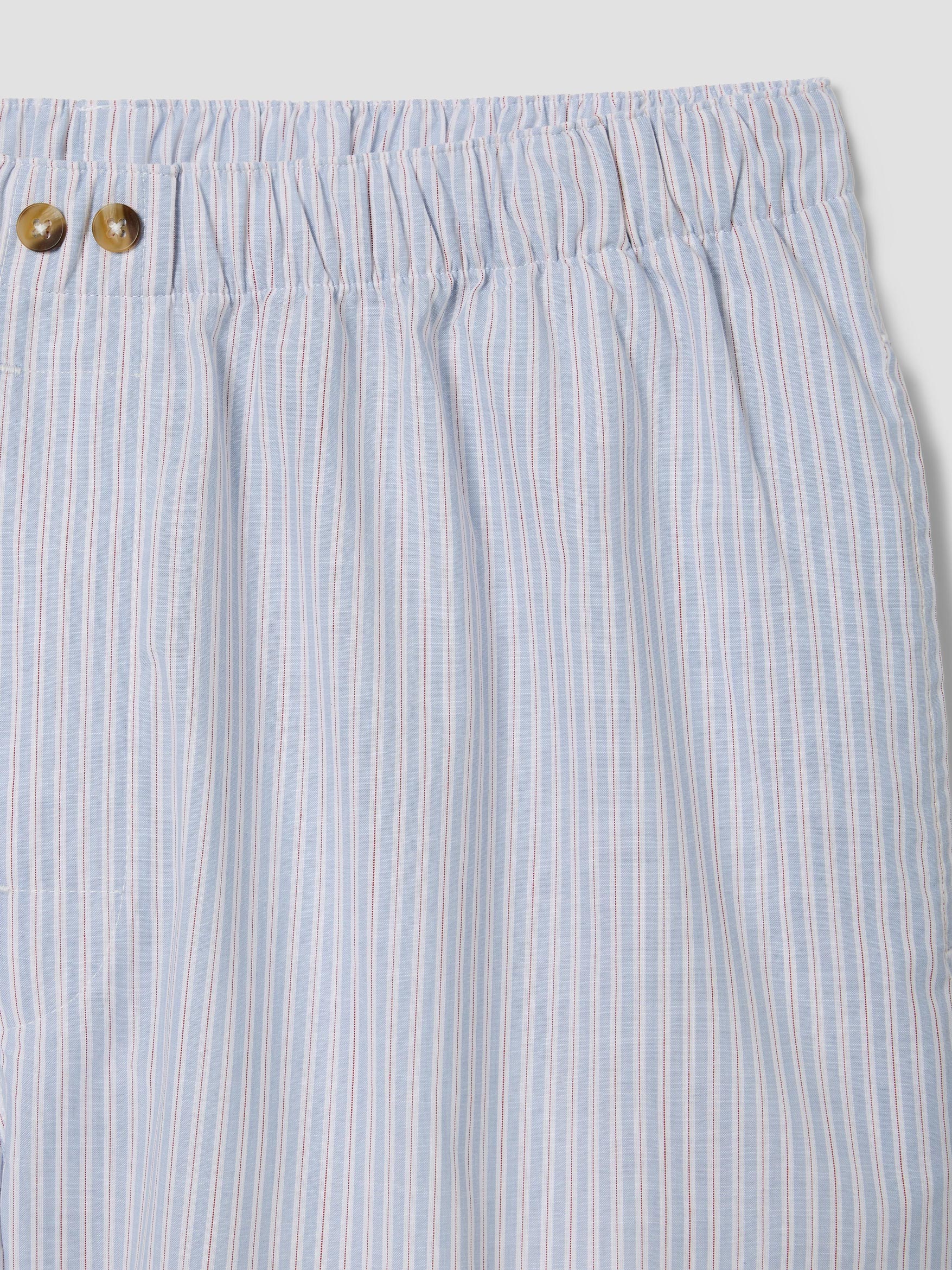 Sky Blue Stripe Cotton Boxer Shorts - Image 5
