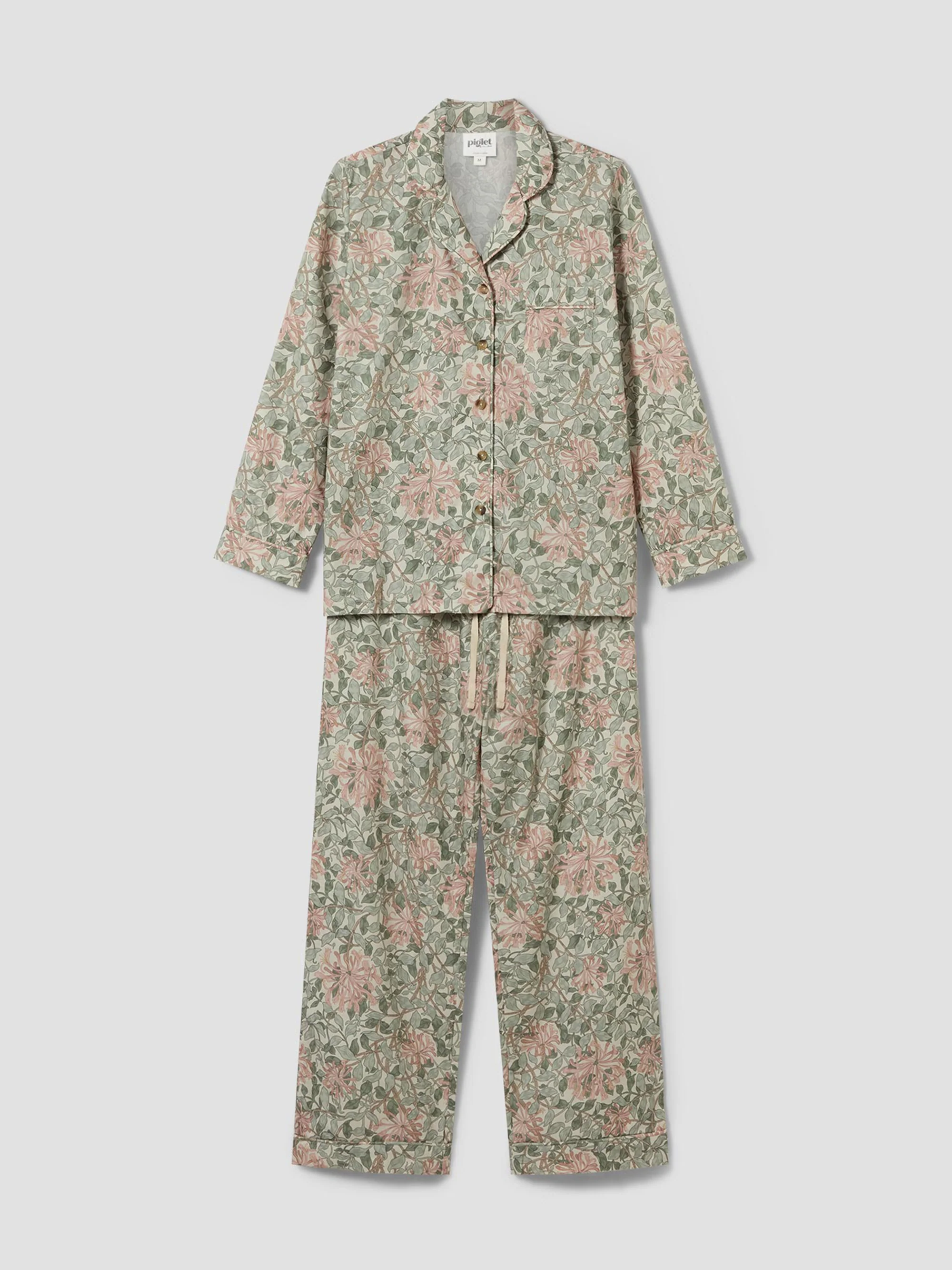 Soft Sage Honeysuckle Cotton Trouser Set - Image 4