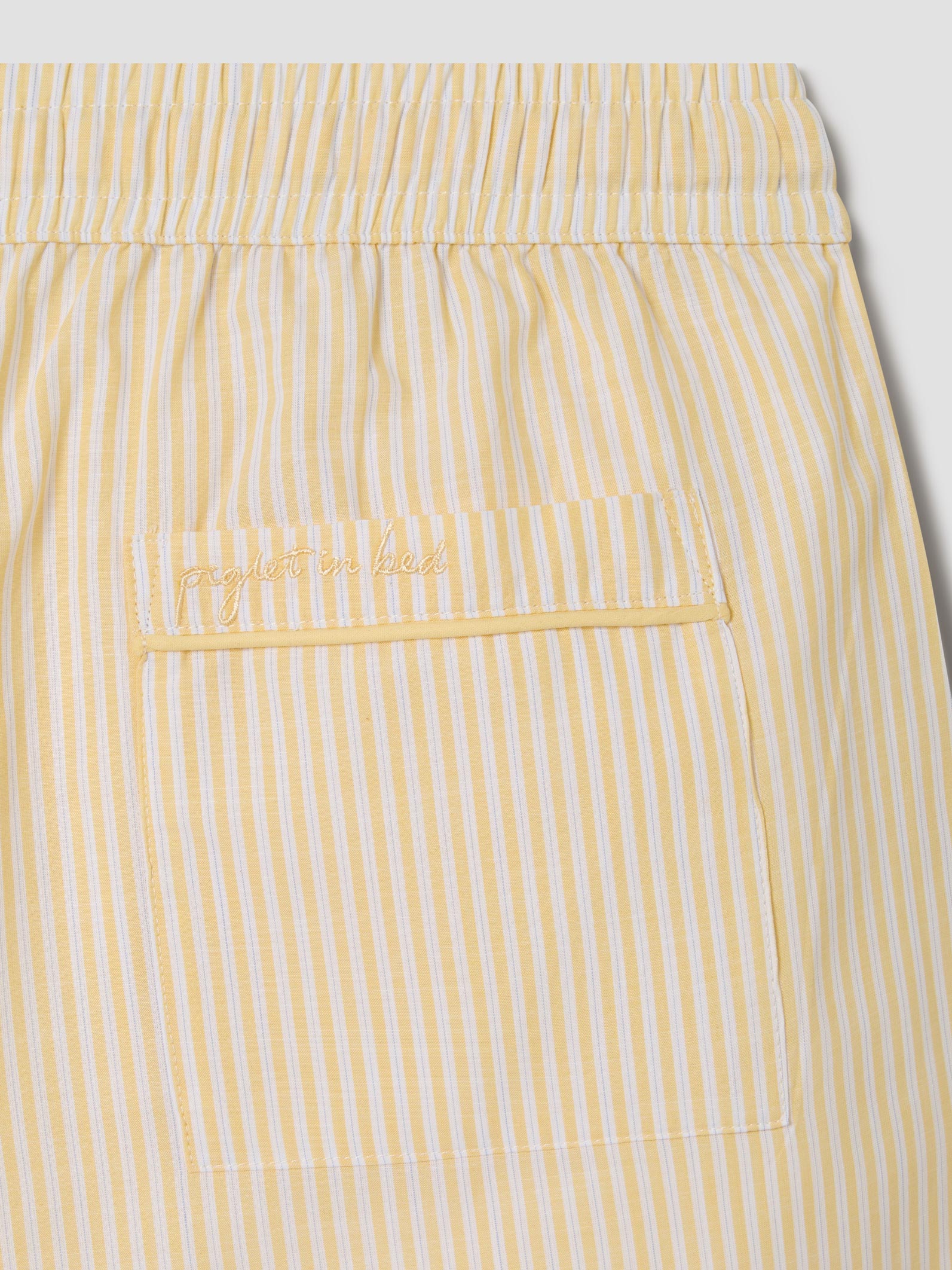 Sunny Yellow Stripe Cotton Trousers - Image 3