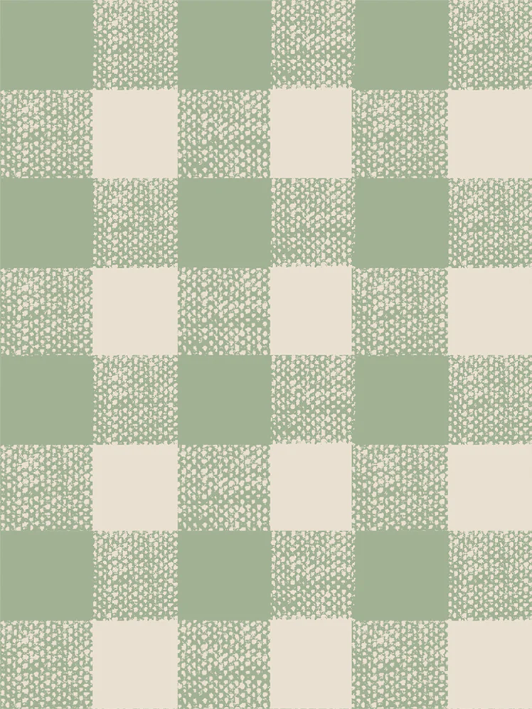 Winter Sage Gingham Wallpaper - Image 4